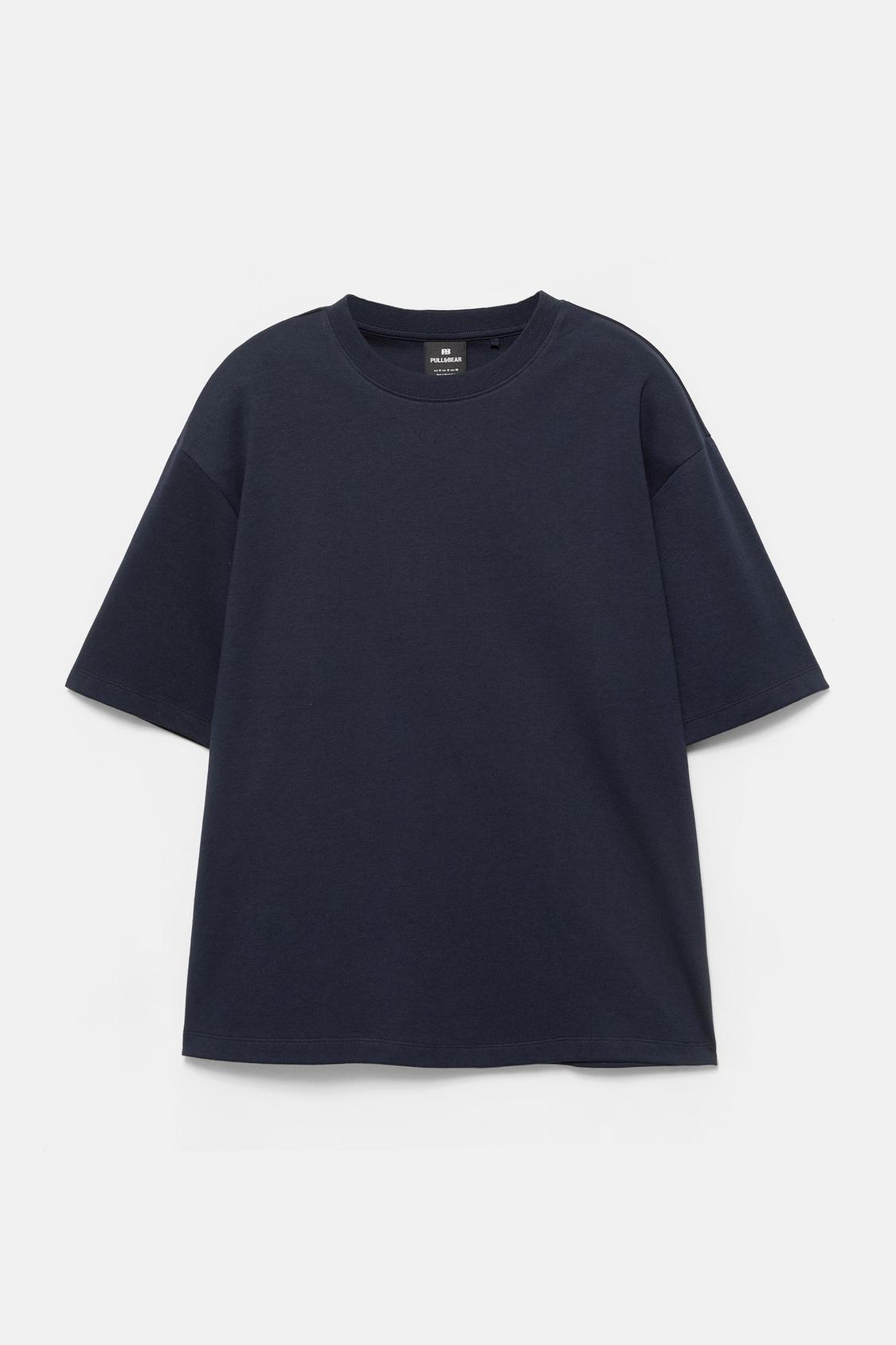 Pull&Bear - Lot de 3 t-shirts à manches courtes - Bleu marine Pull&Bear - Lot de 3 t-shirts à manches courtes - Bleu marine