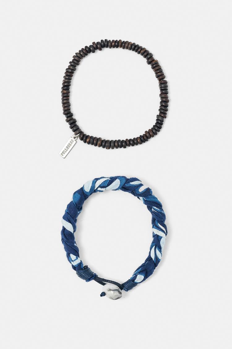 Pack of 2 bead and bandana bracelets — Others