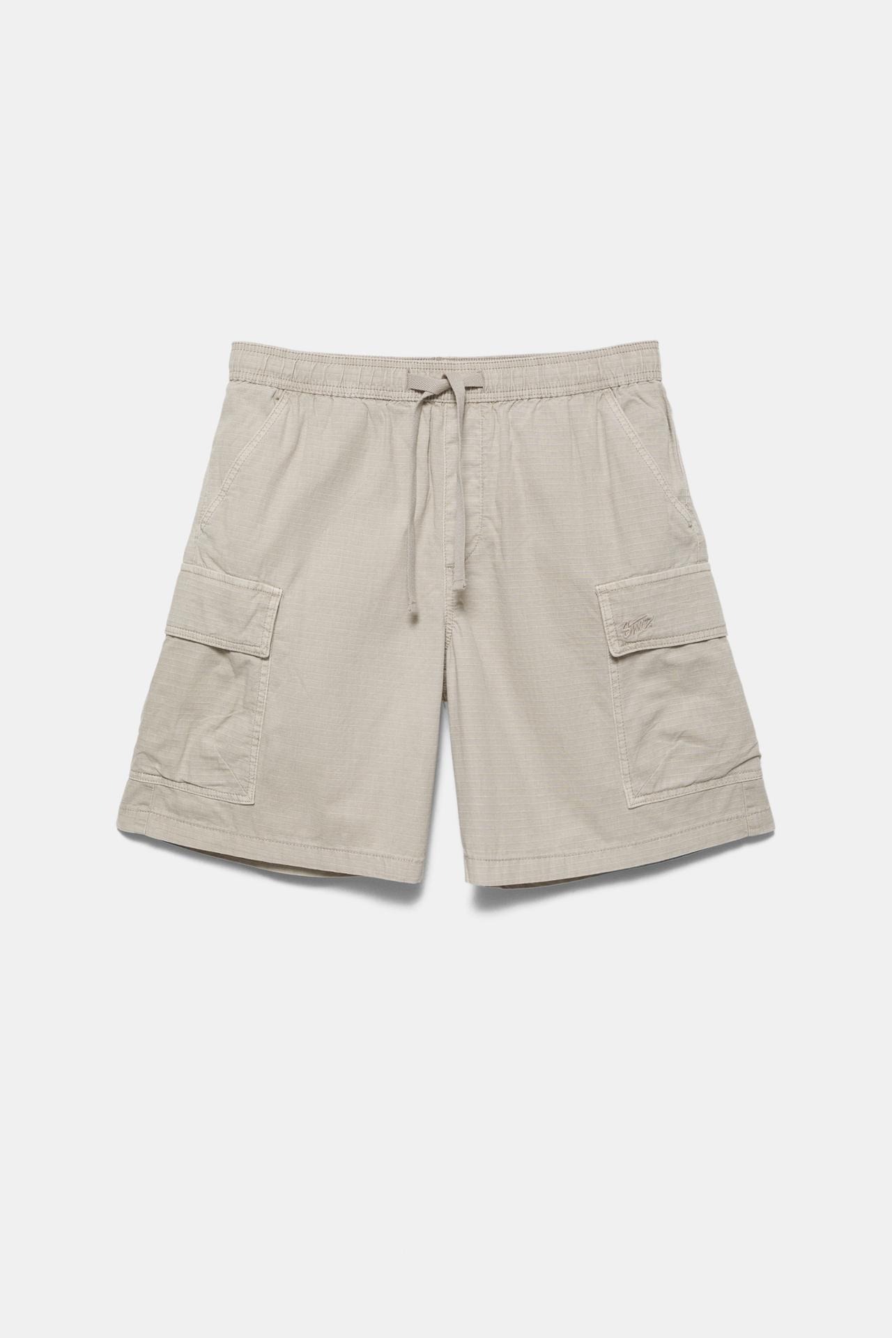 Ripstop cargo Bermuda shorts — Grey