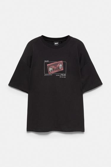 STWD tape graphic T-shirt — Black 6