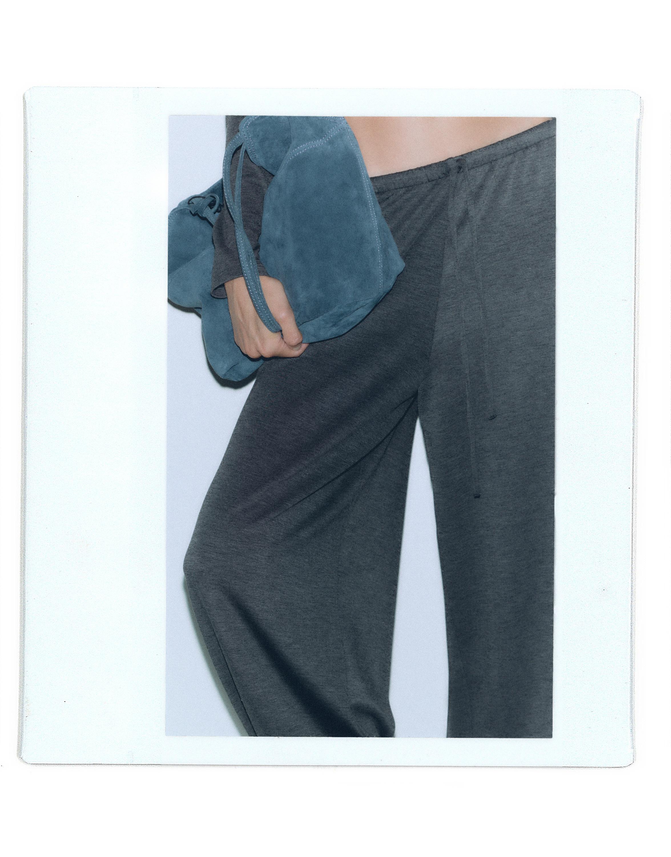 Pull&Bear Akıcı şalvar pantolon görsel 4