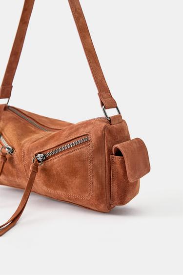Leather multipocket shoulder bag — Dark copper 3