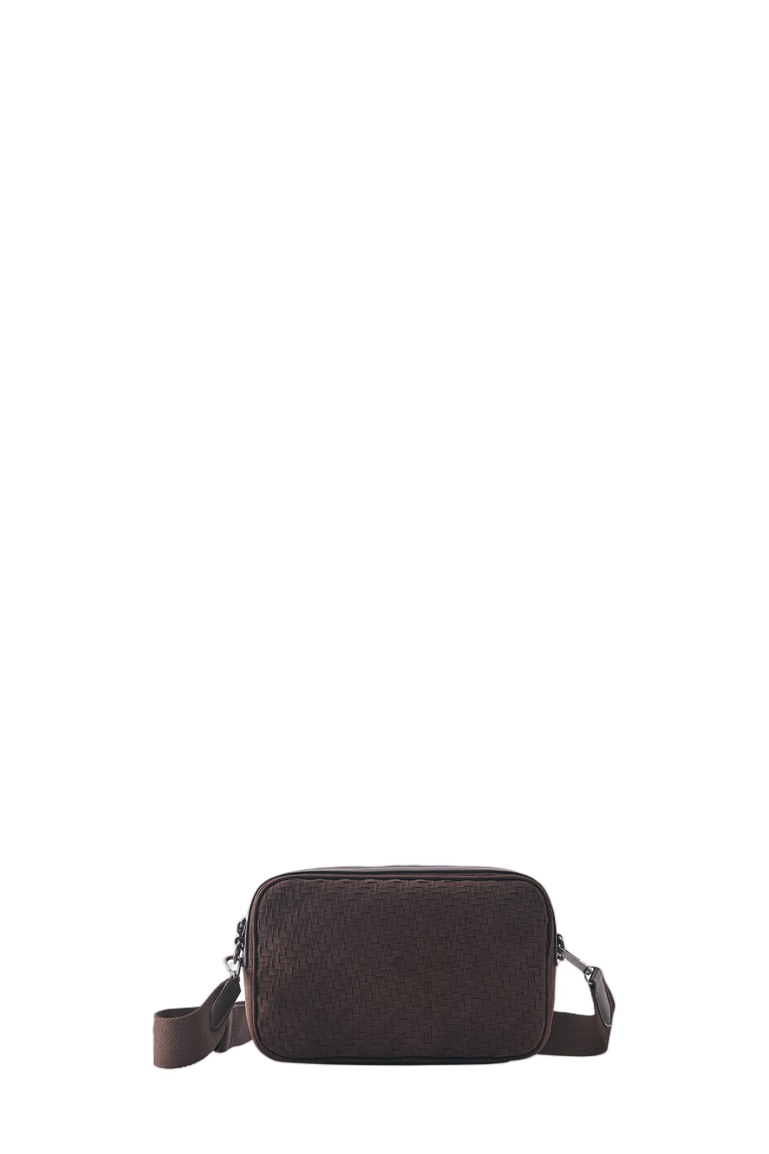Woven crossbody bag — Brown (alternate view)