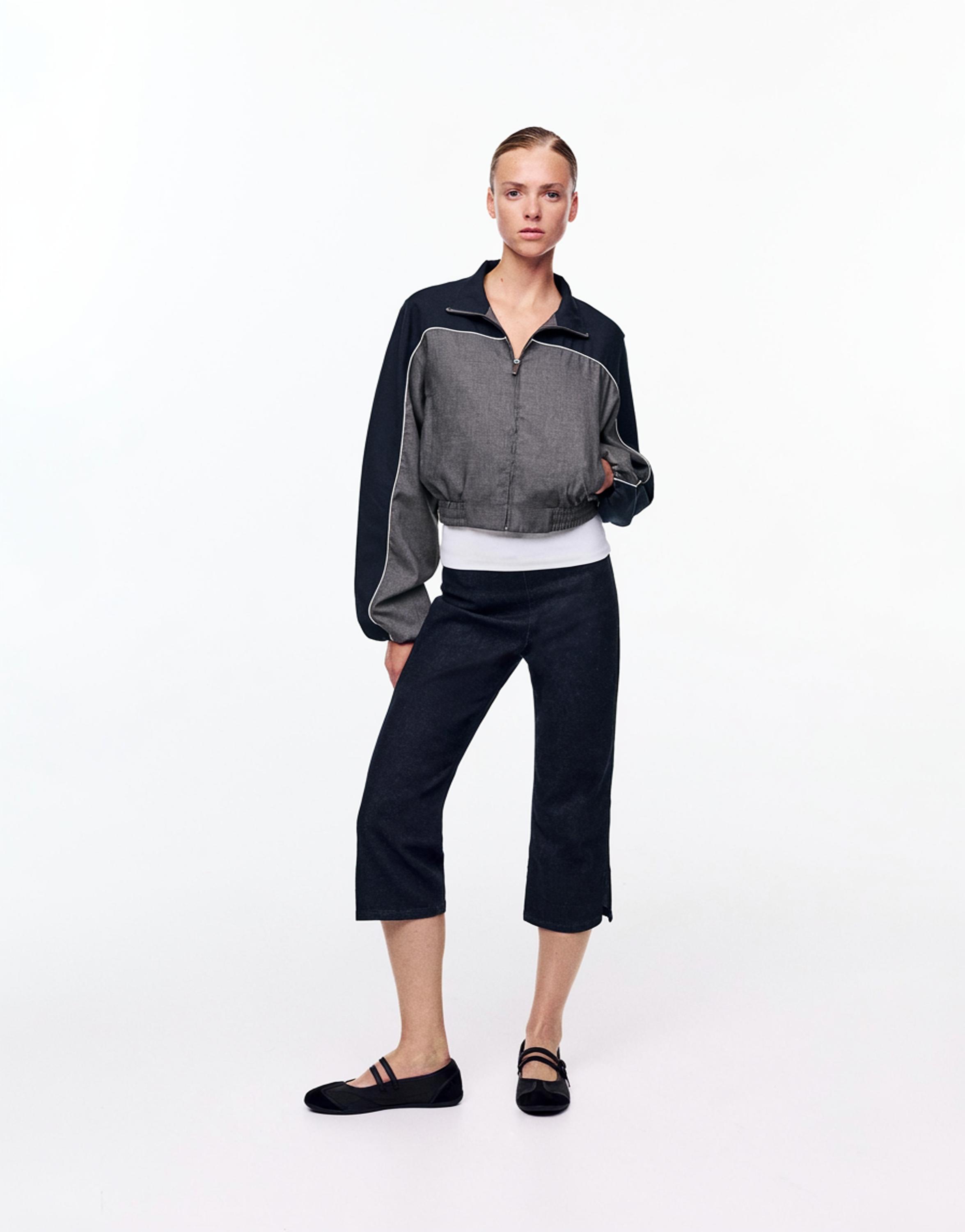 Seamless capris jeans — Navy