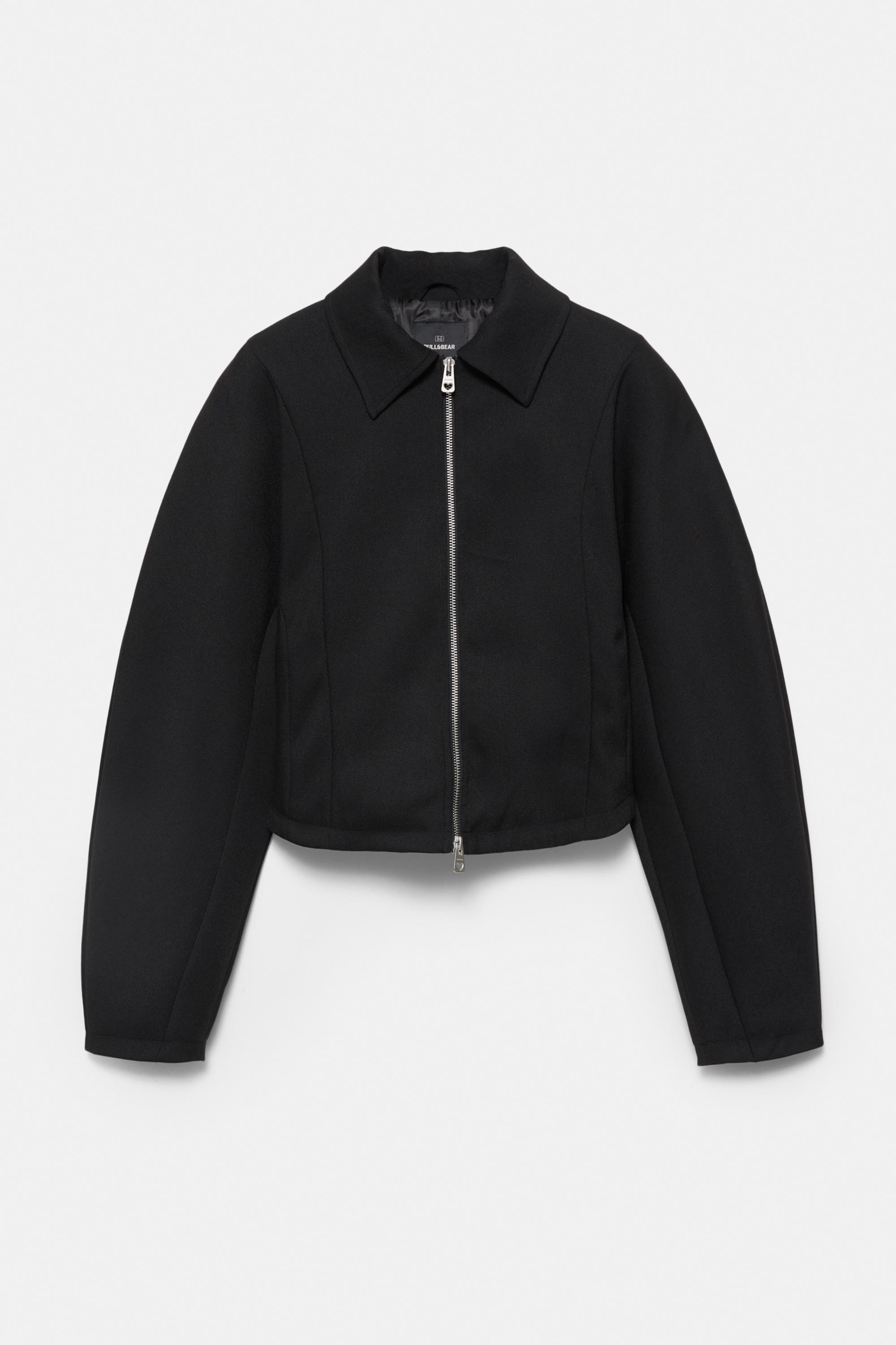 Tailored fit jacket with heart detail — Black