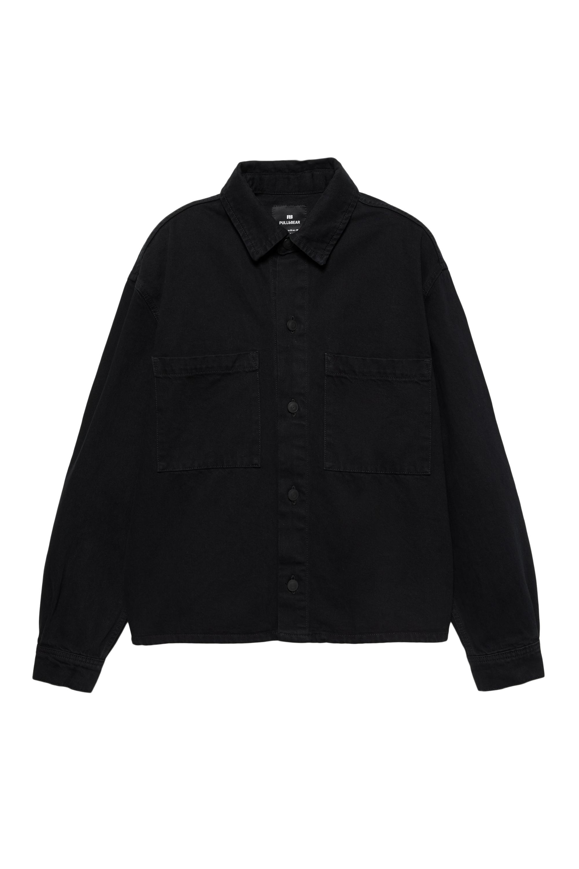 Uzun kollu denim ceket - Görsel 2