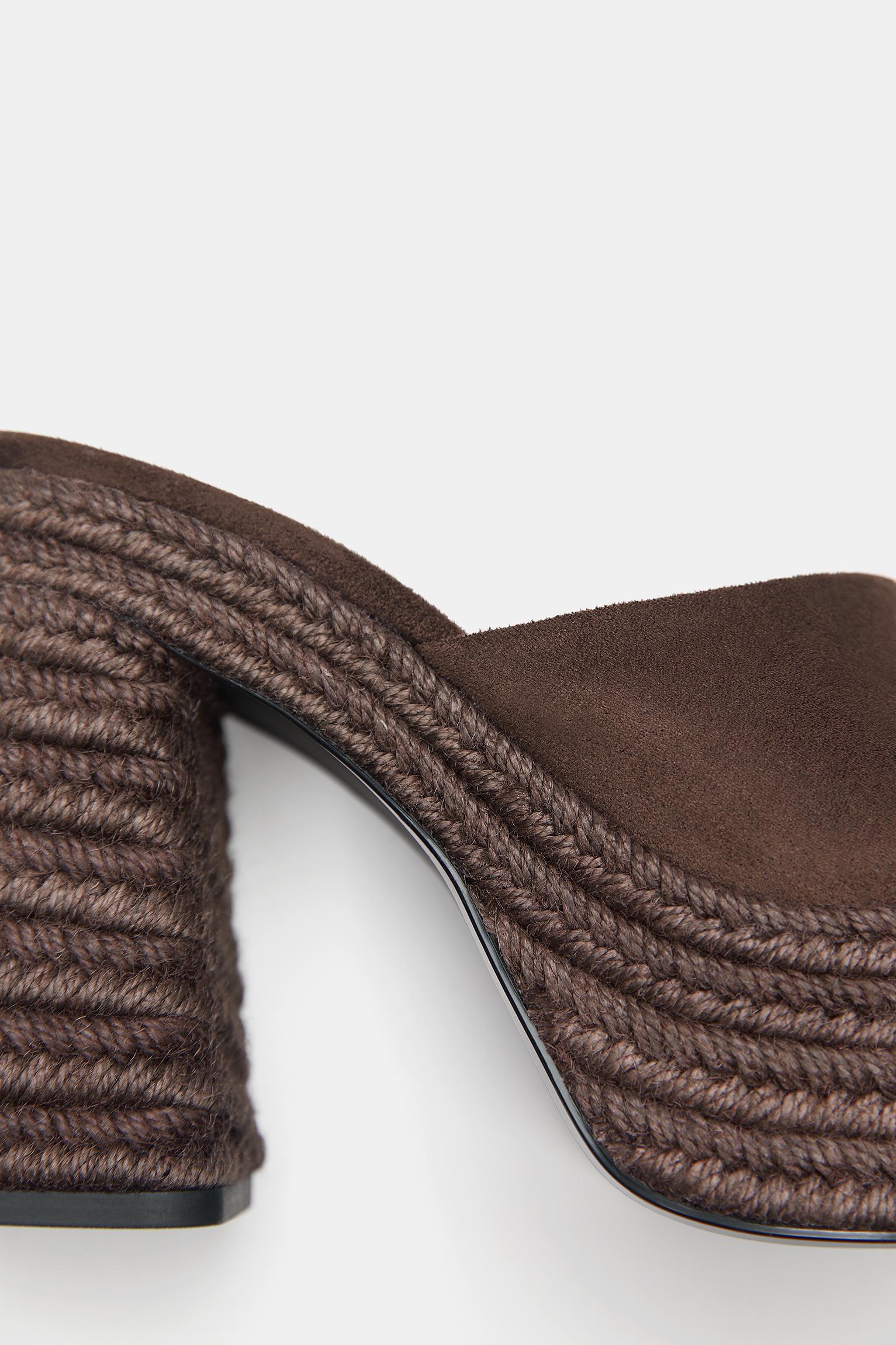 Jute platform clogs — Brown