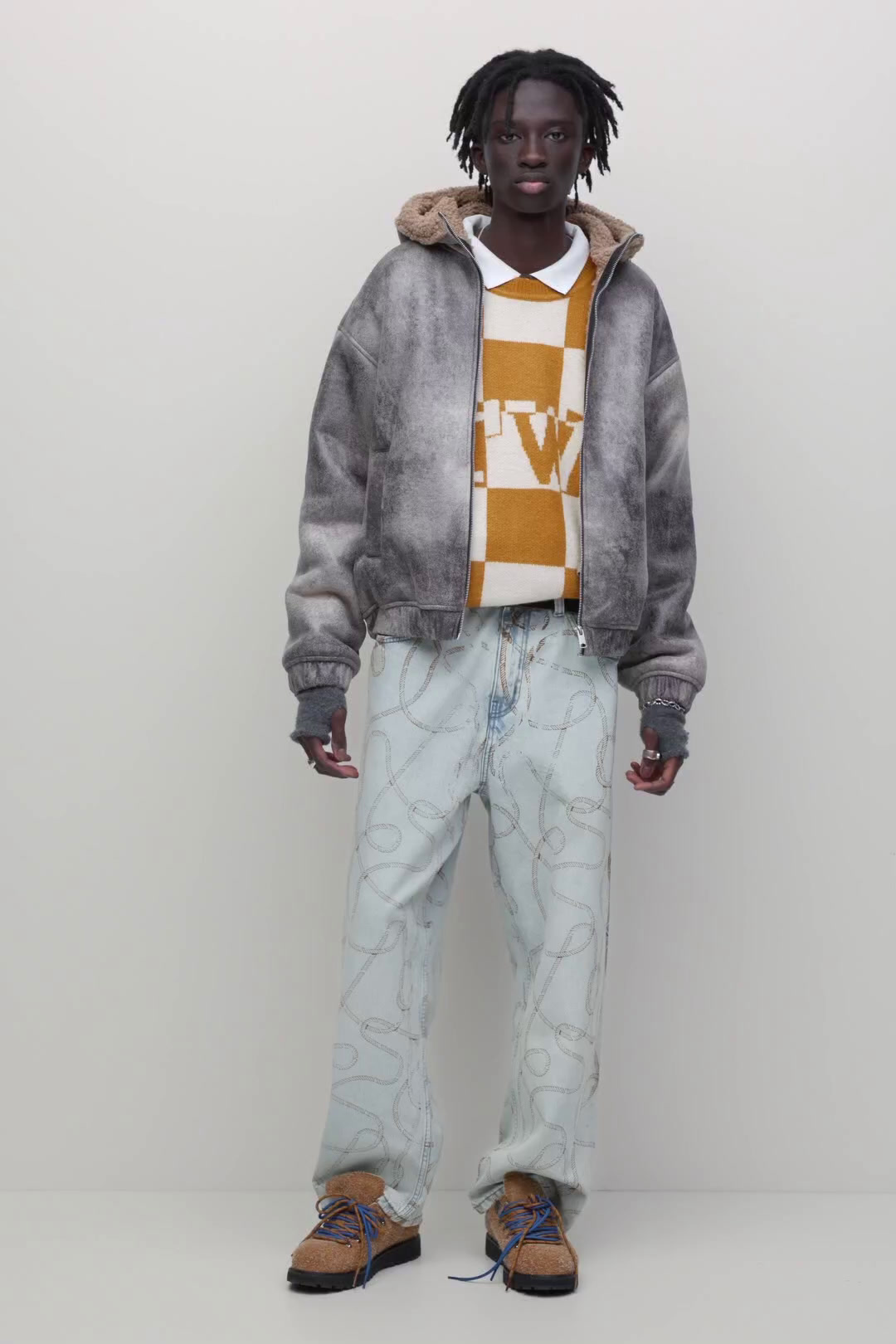 Jeans baggy estampado cuerdas PULL&BEAR