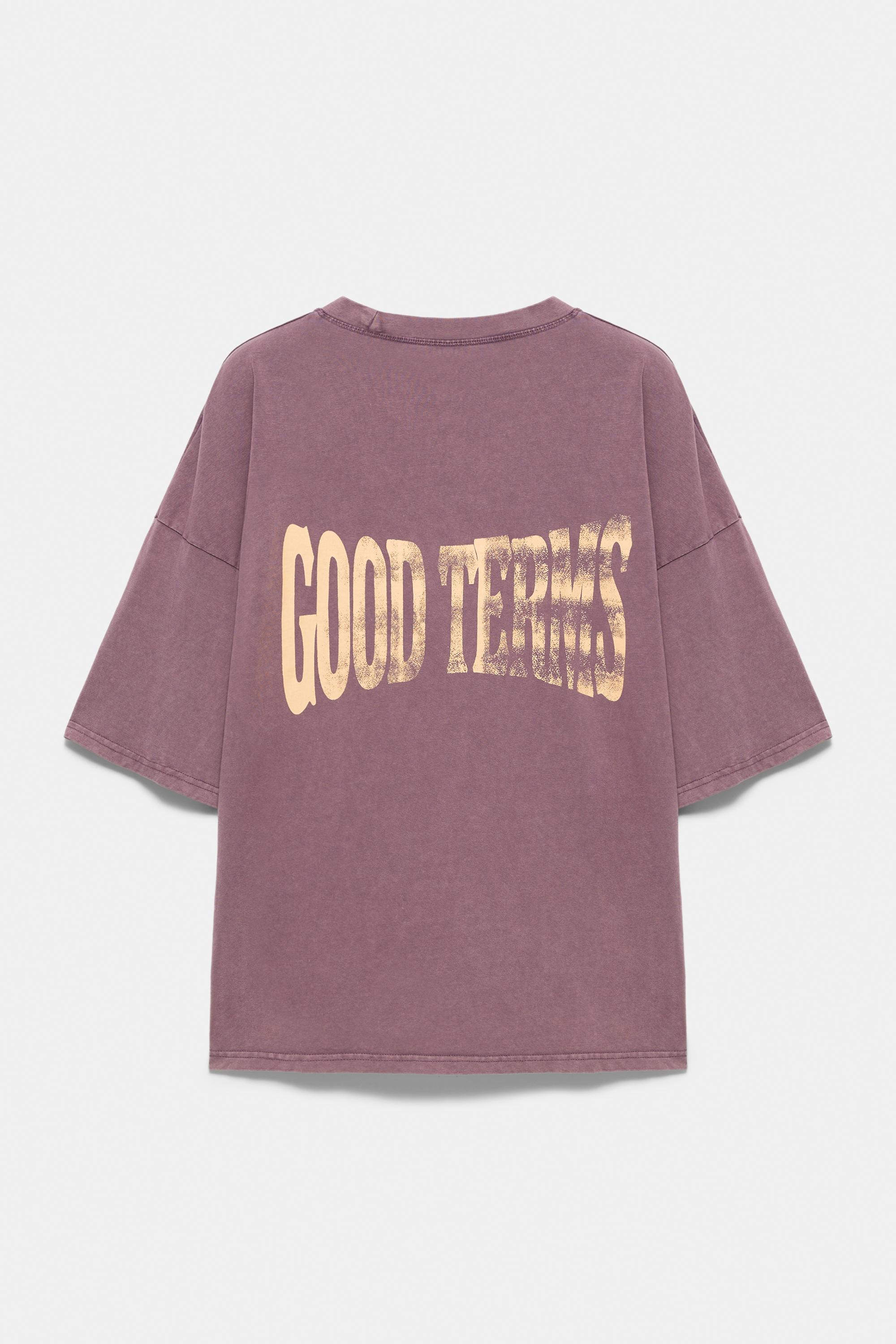 Pull&Bear Oversize grafik tişört