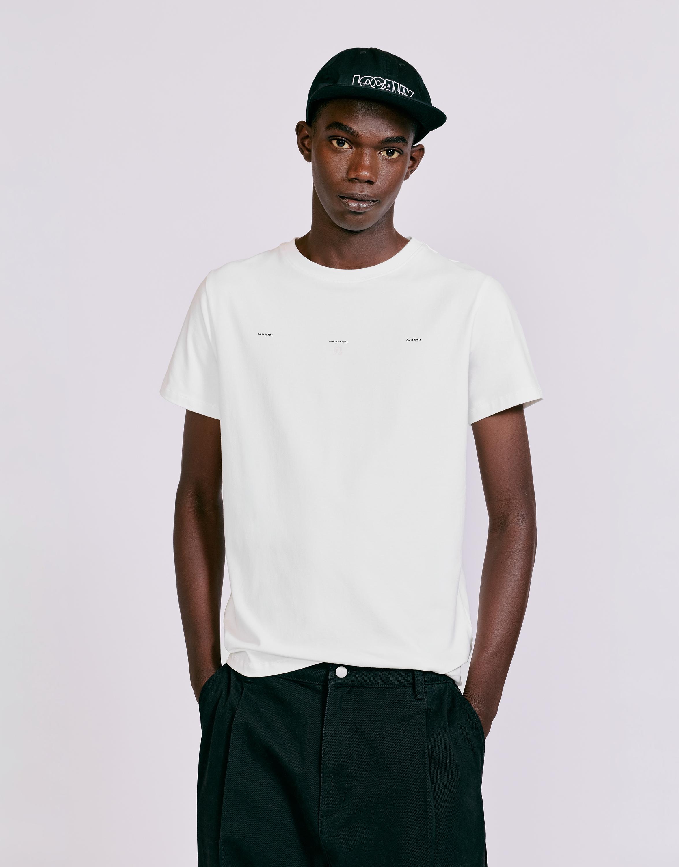 Muscle fit slogan T-shirt — White