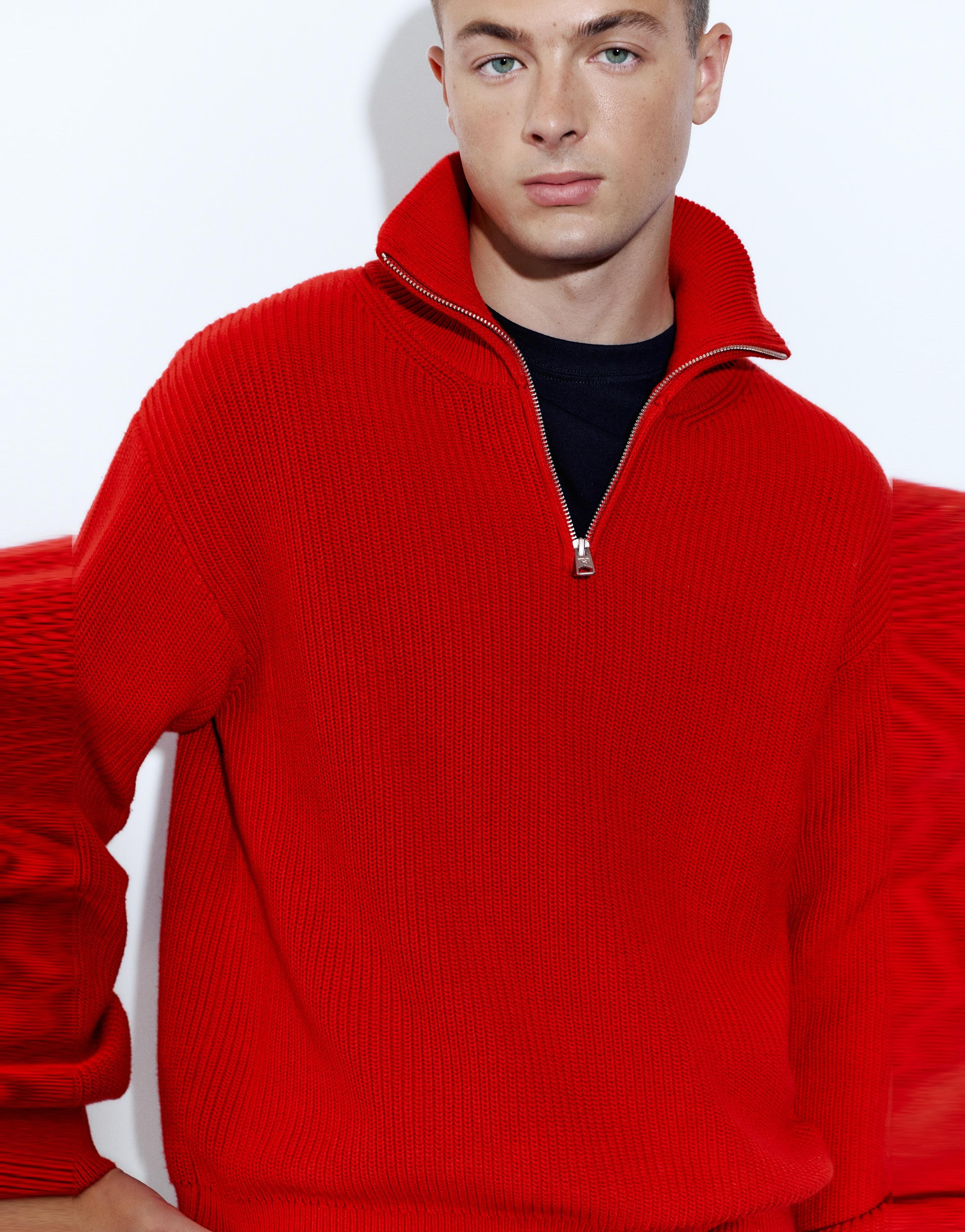 Pull&Bear Fermuarlı triko kazak