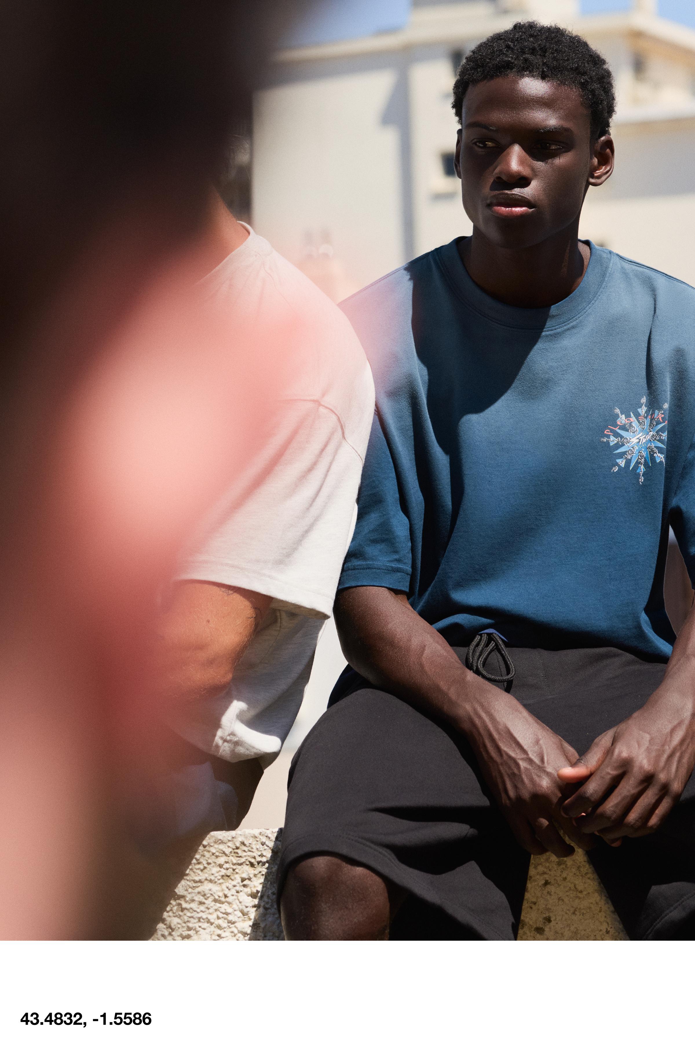 Pleasures x STWD boxy T-shirt — Dark blue