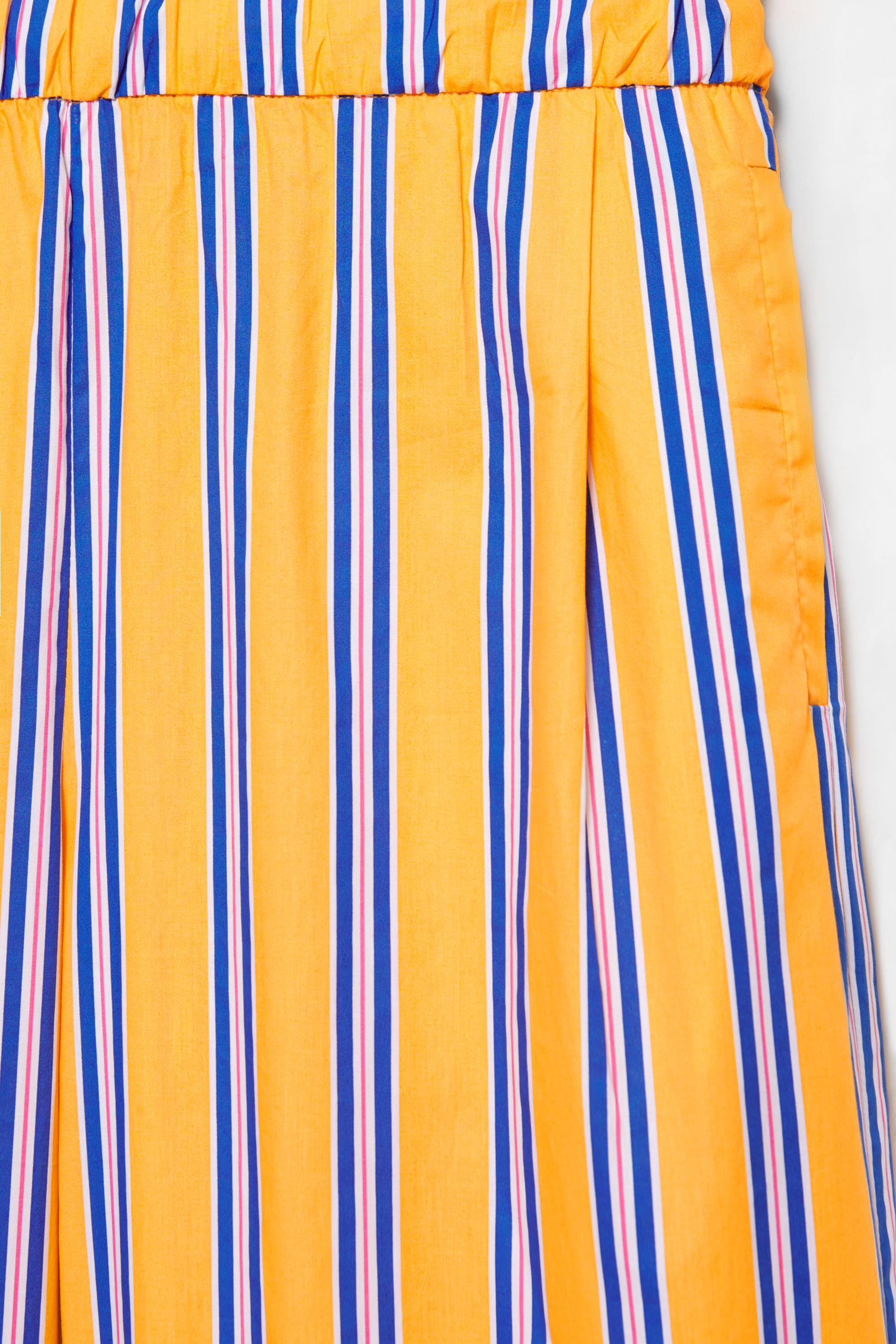 Çizgili pijama pantolon - Görsel 8