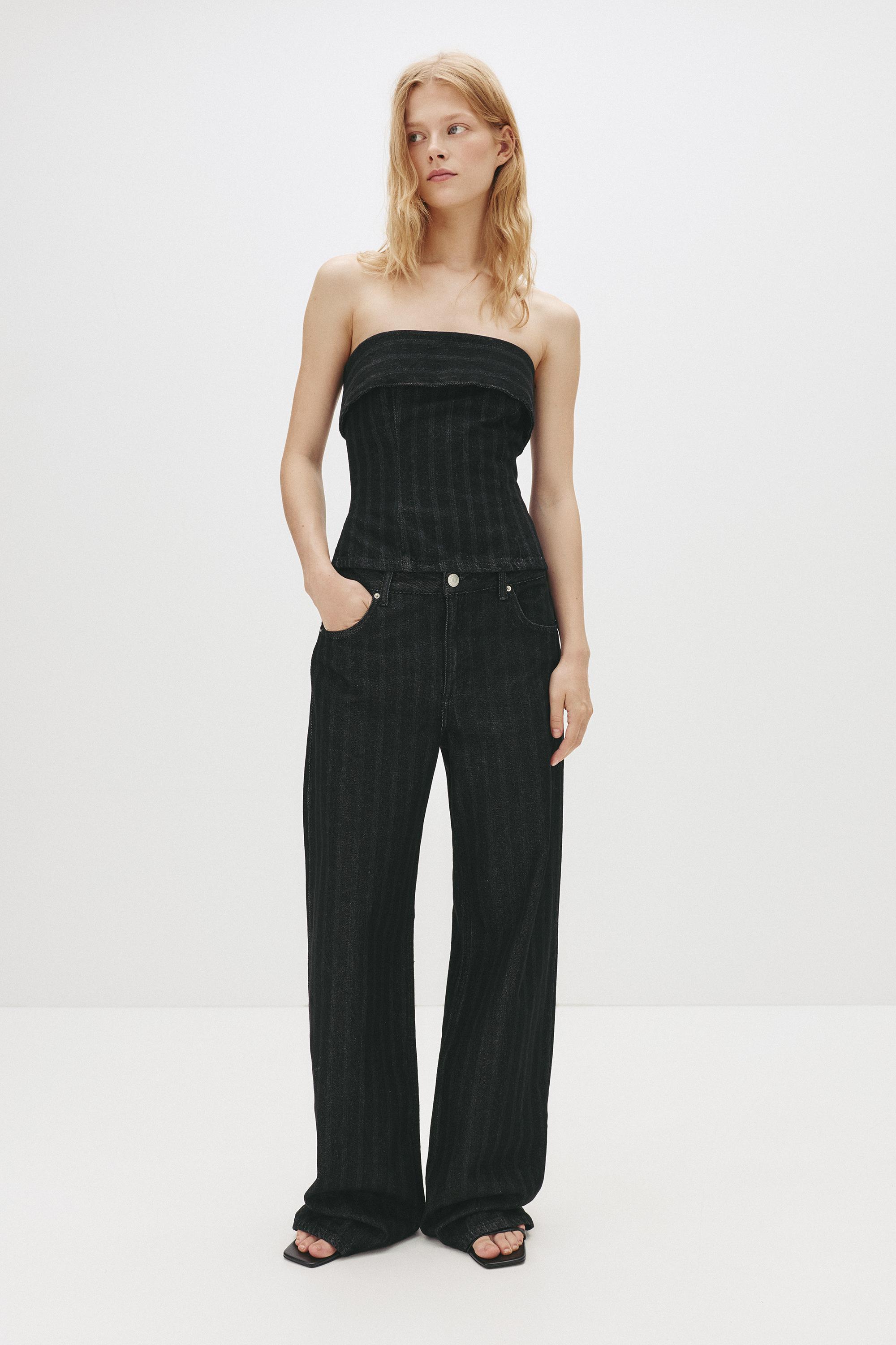 Baggy Jeans Mit Streifen