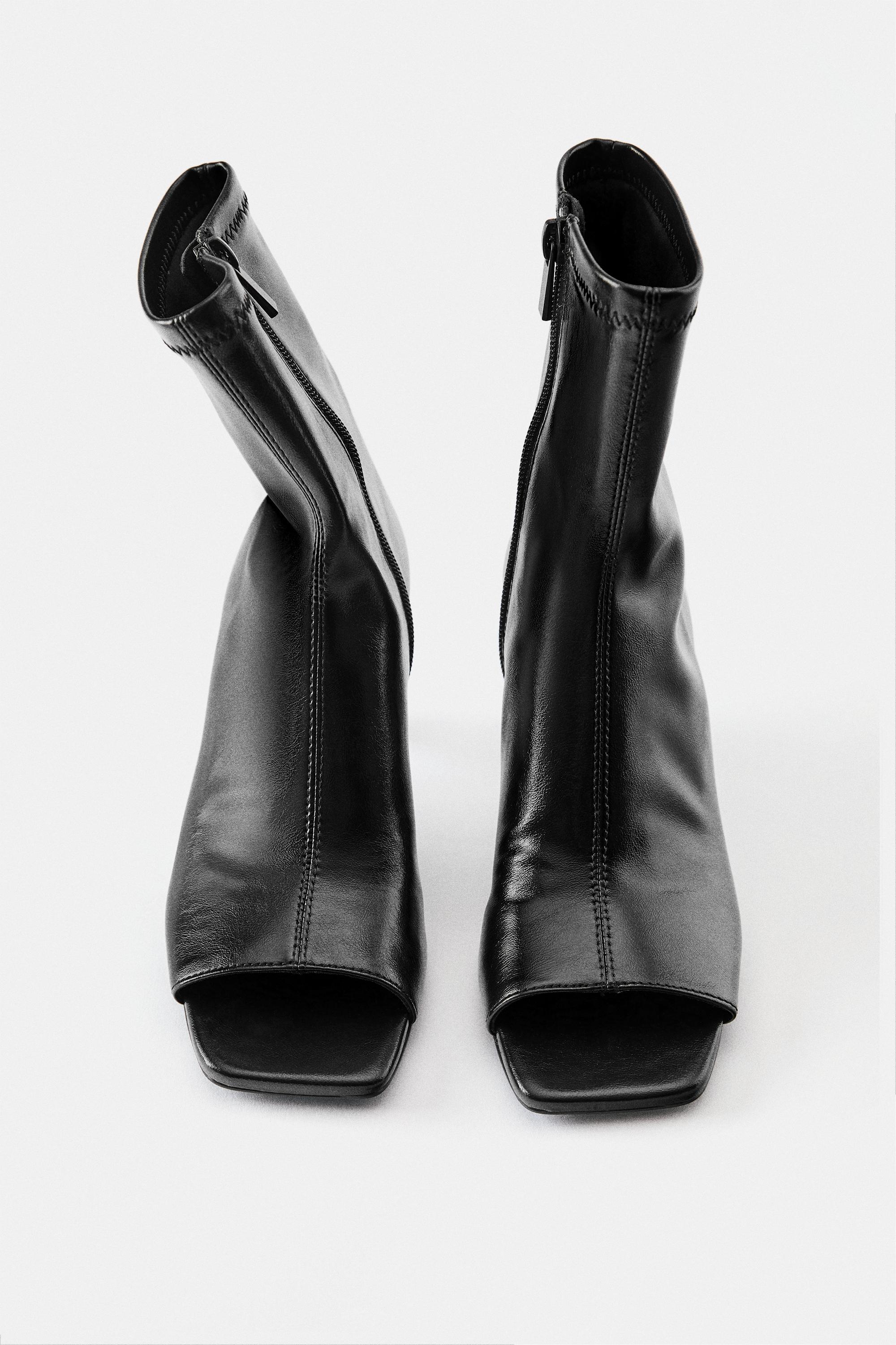 heeled ankle boots — Black