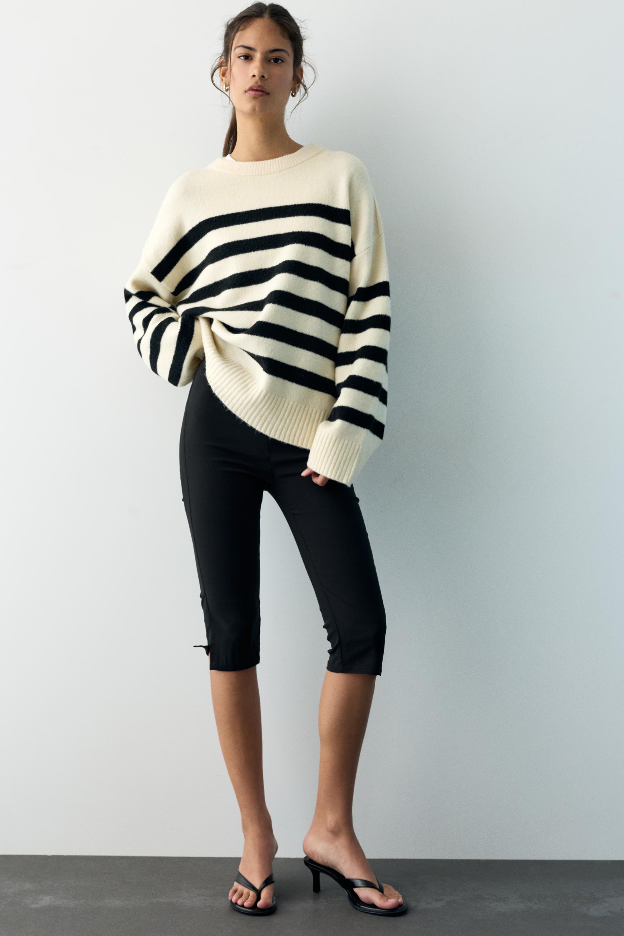 Striped jumper — Ecru