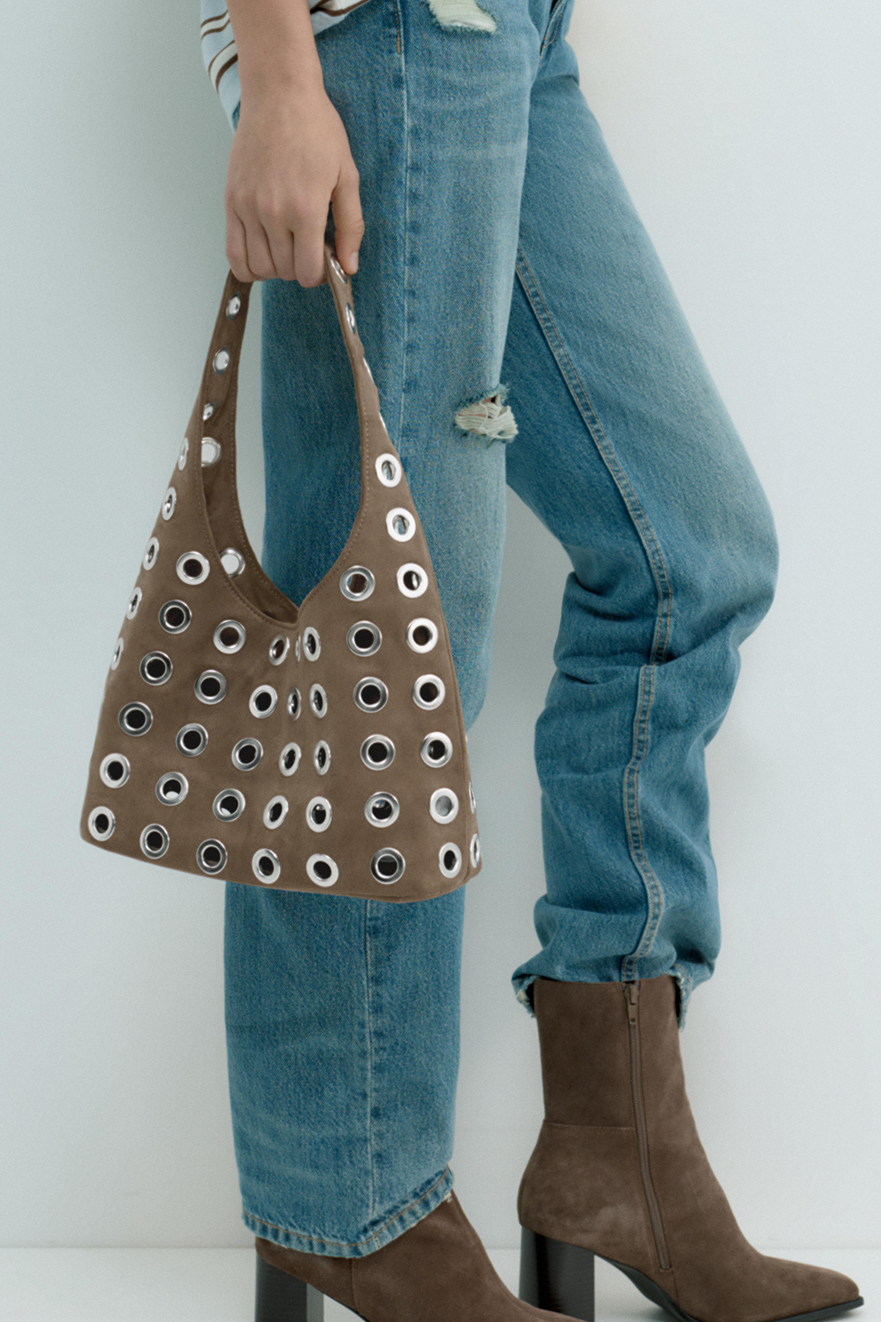 Zımba detaylı omuz çantası - Görsel 18