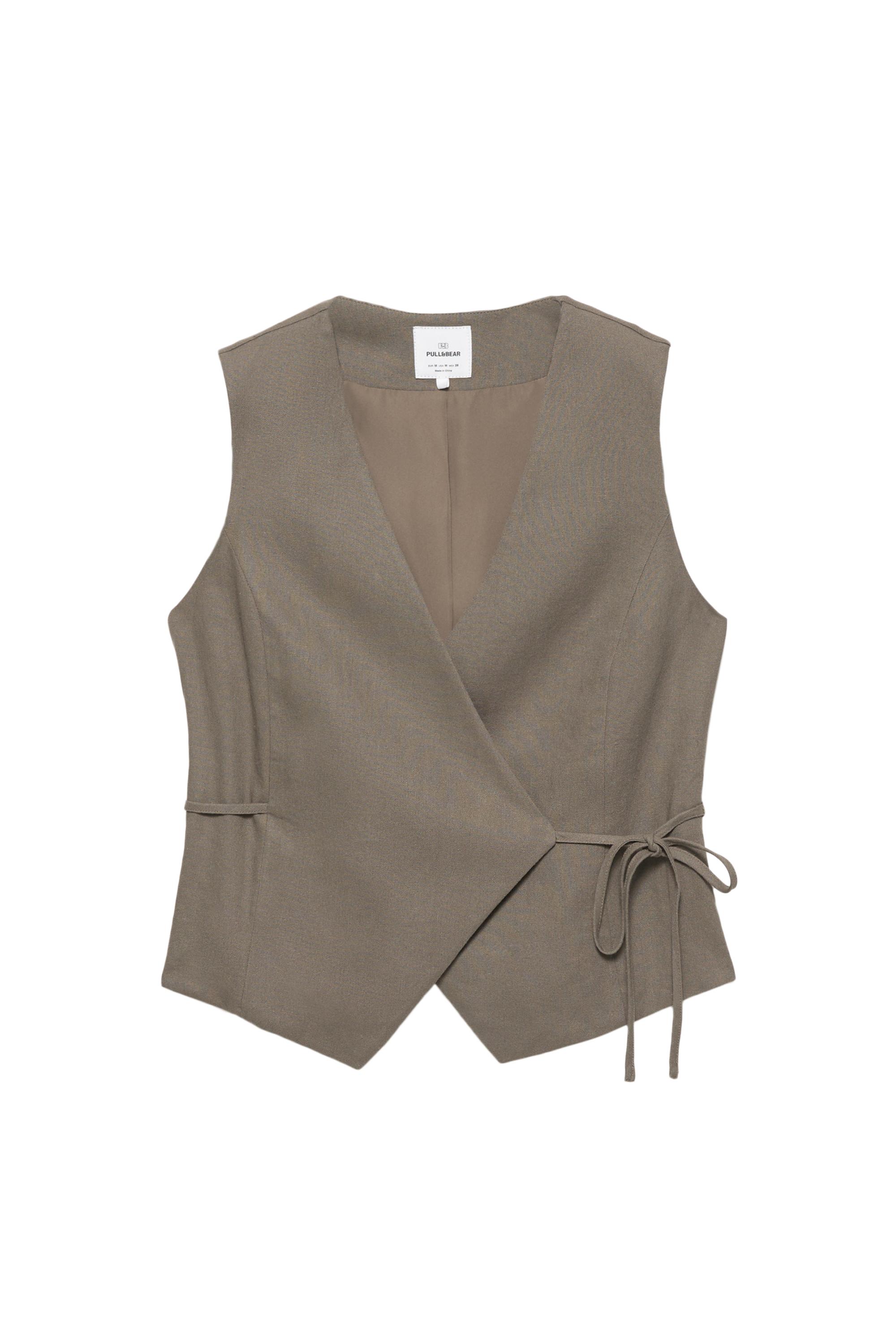 Rustik keten yelek - Görsel 5