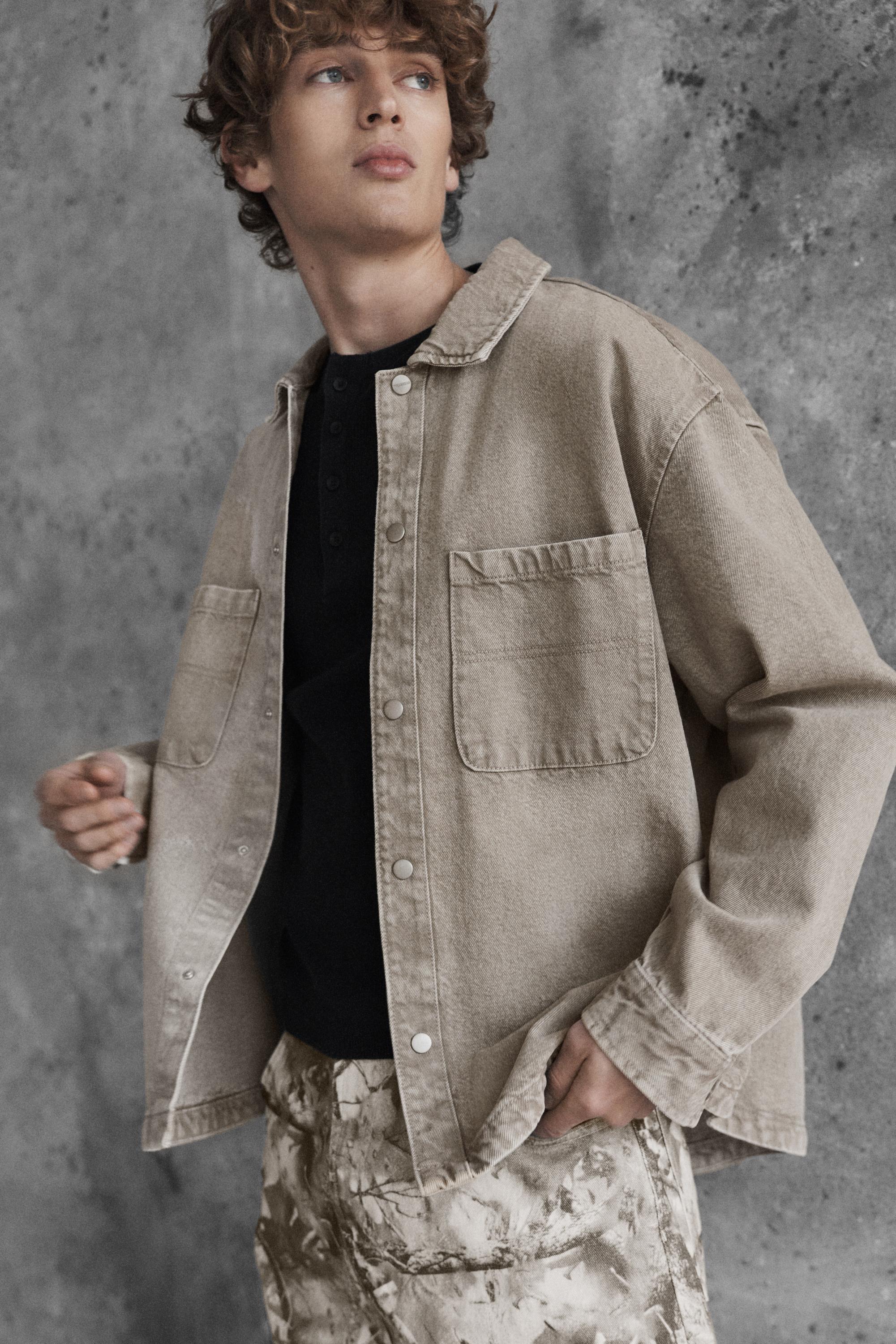 Jeanshemd In Waschoptik