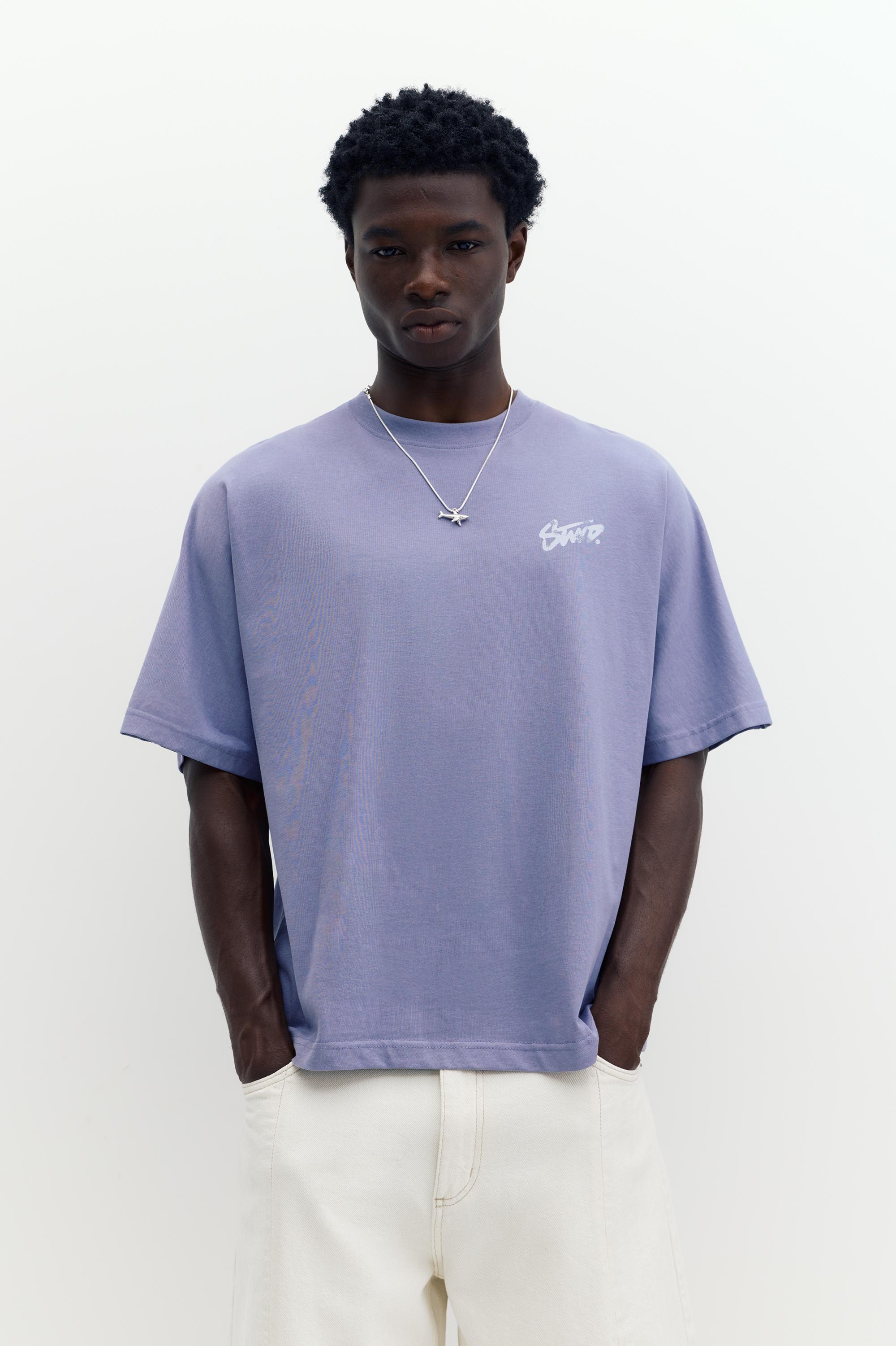 STWD graffiti logo T-shirt — Yale blue