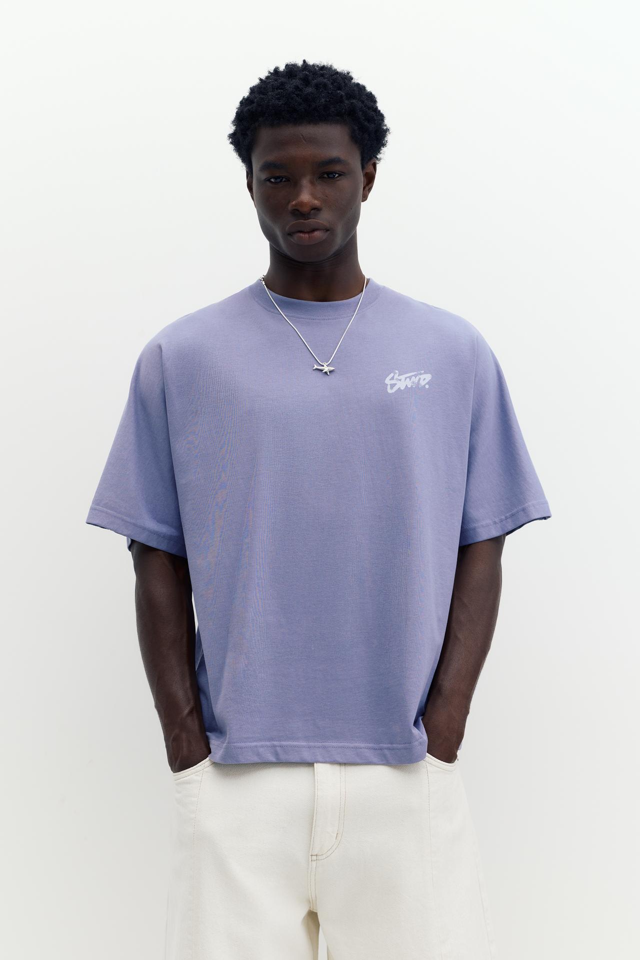 STWD graffiti logo T-shirt — Yale blue