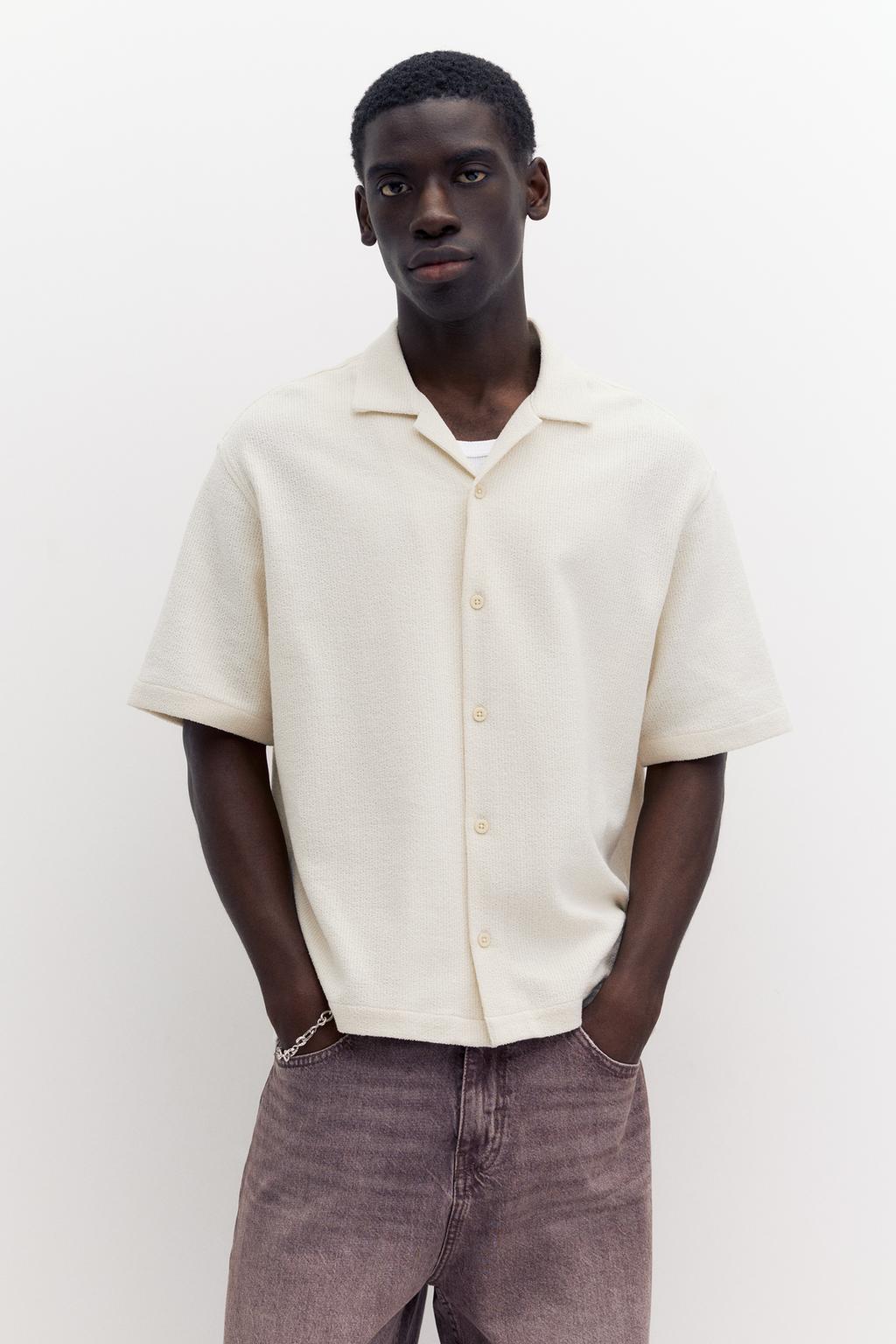 Terrycloth short sleeve shirt