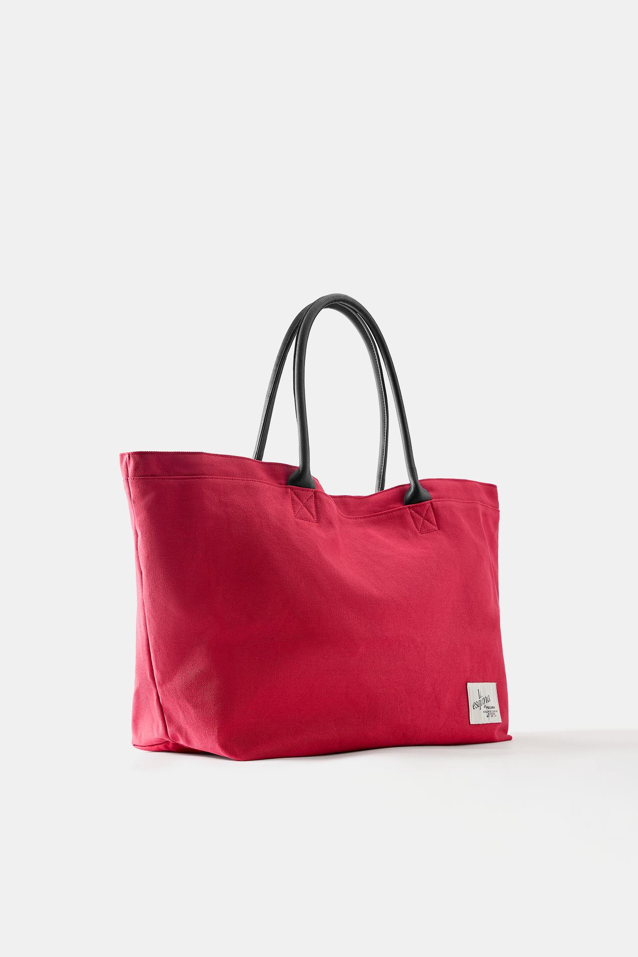 La Esquina canvas tote bag — Red