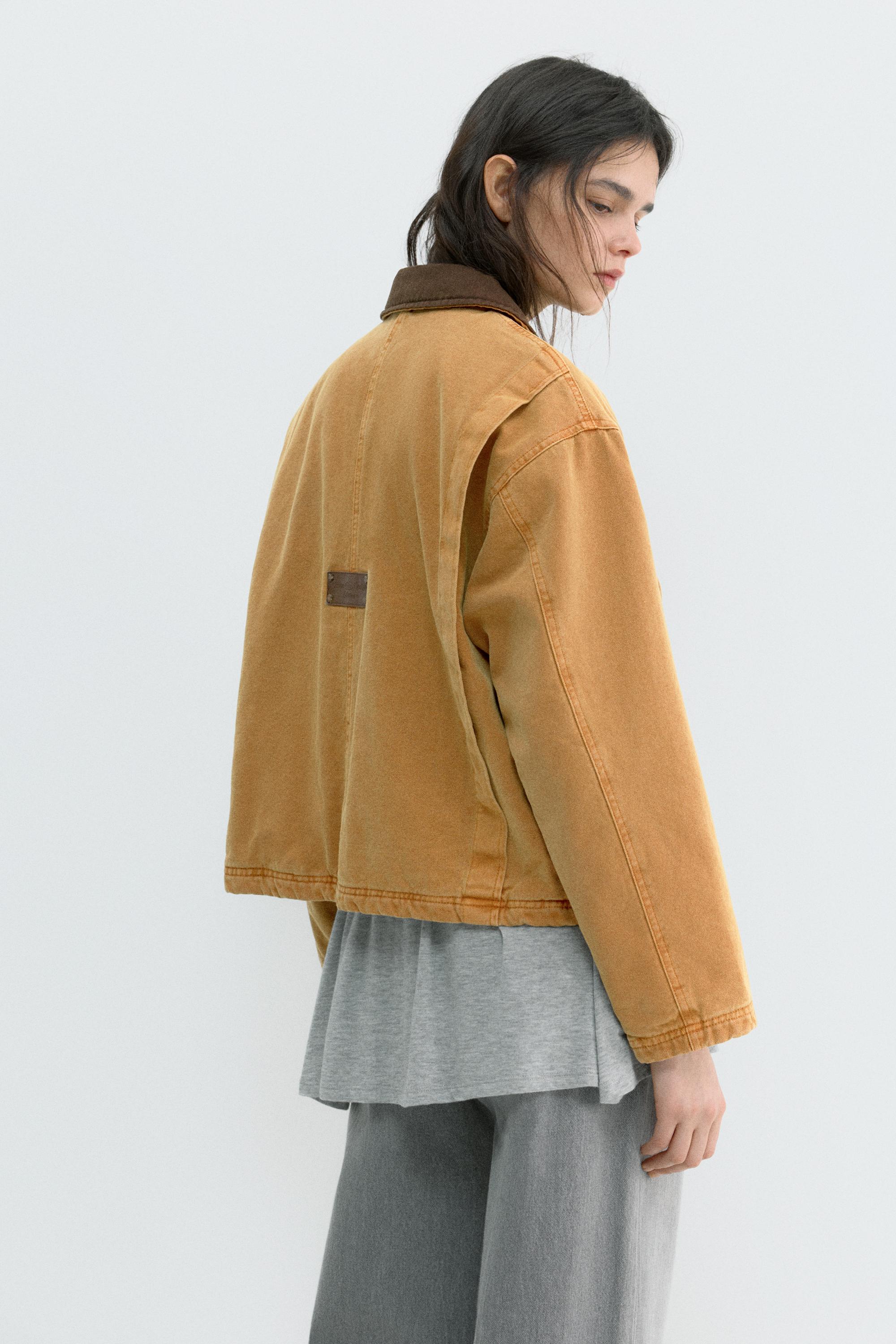 Combined collar jacket — Ocher