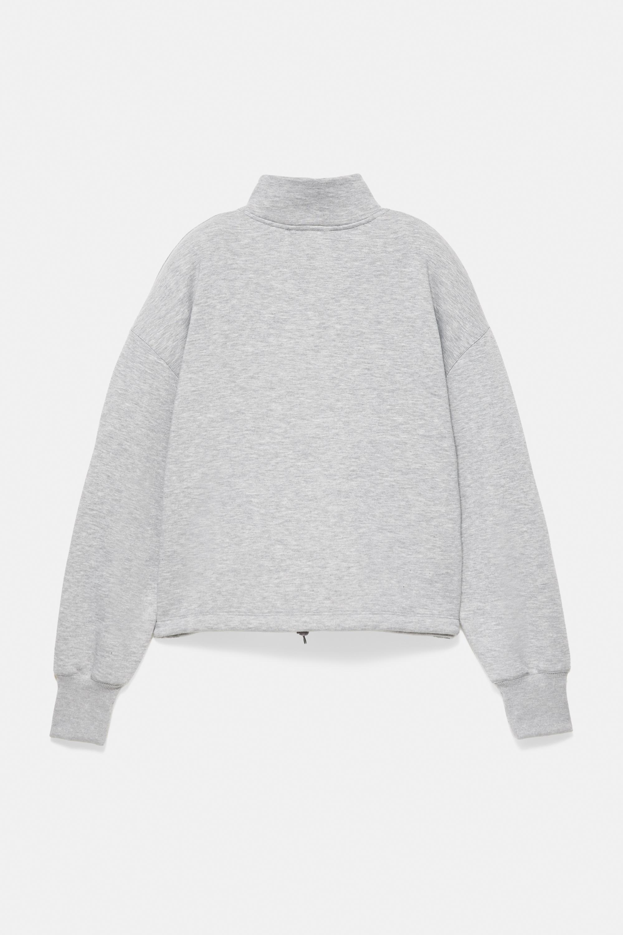 Stockholm quarter-zip sweatshirt — Grey marl