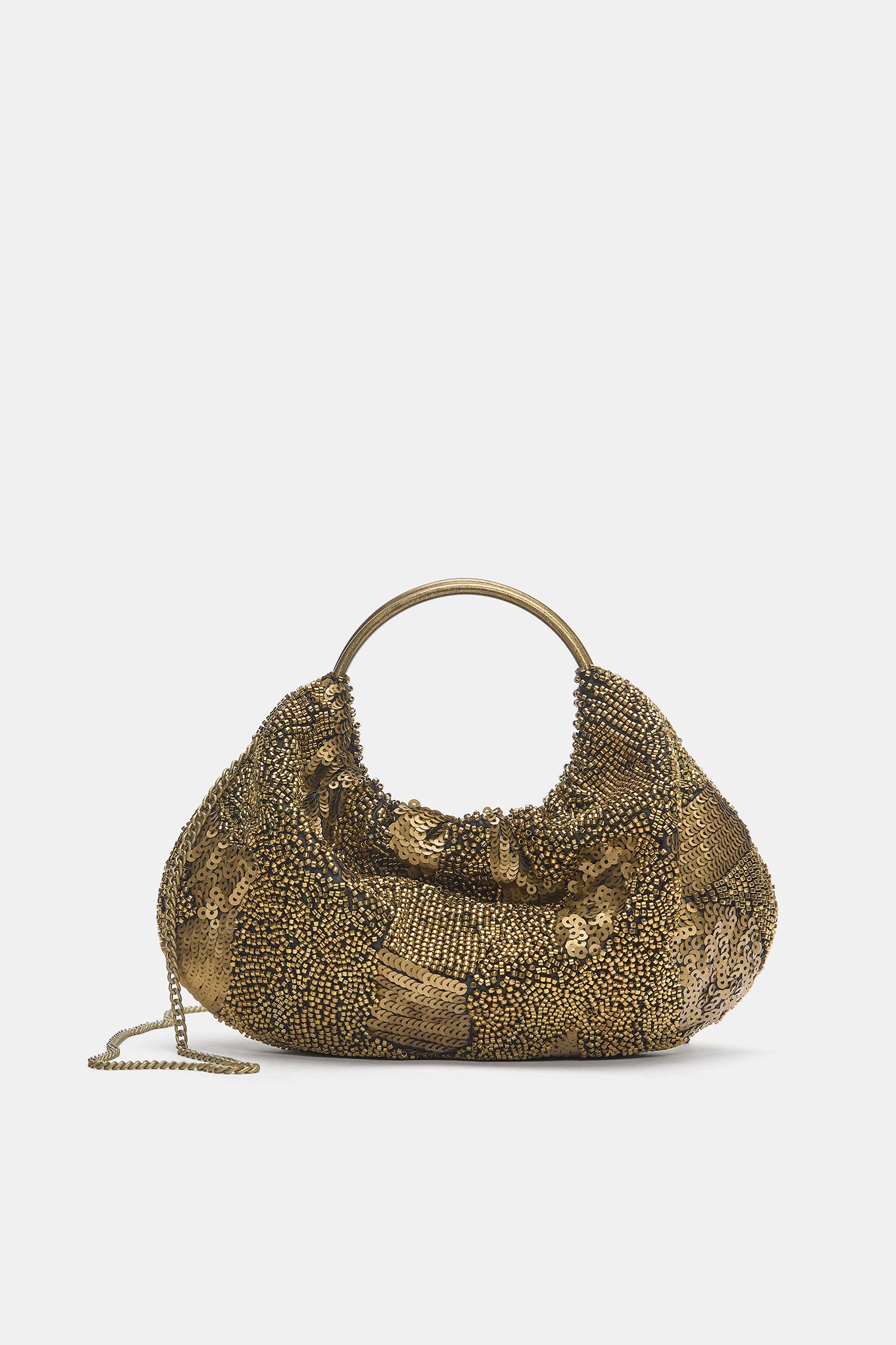 Metalik saplı boncuklu çanta - Görsel 26