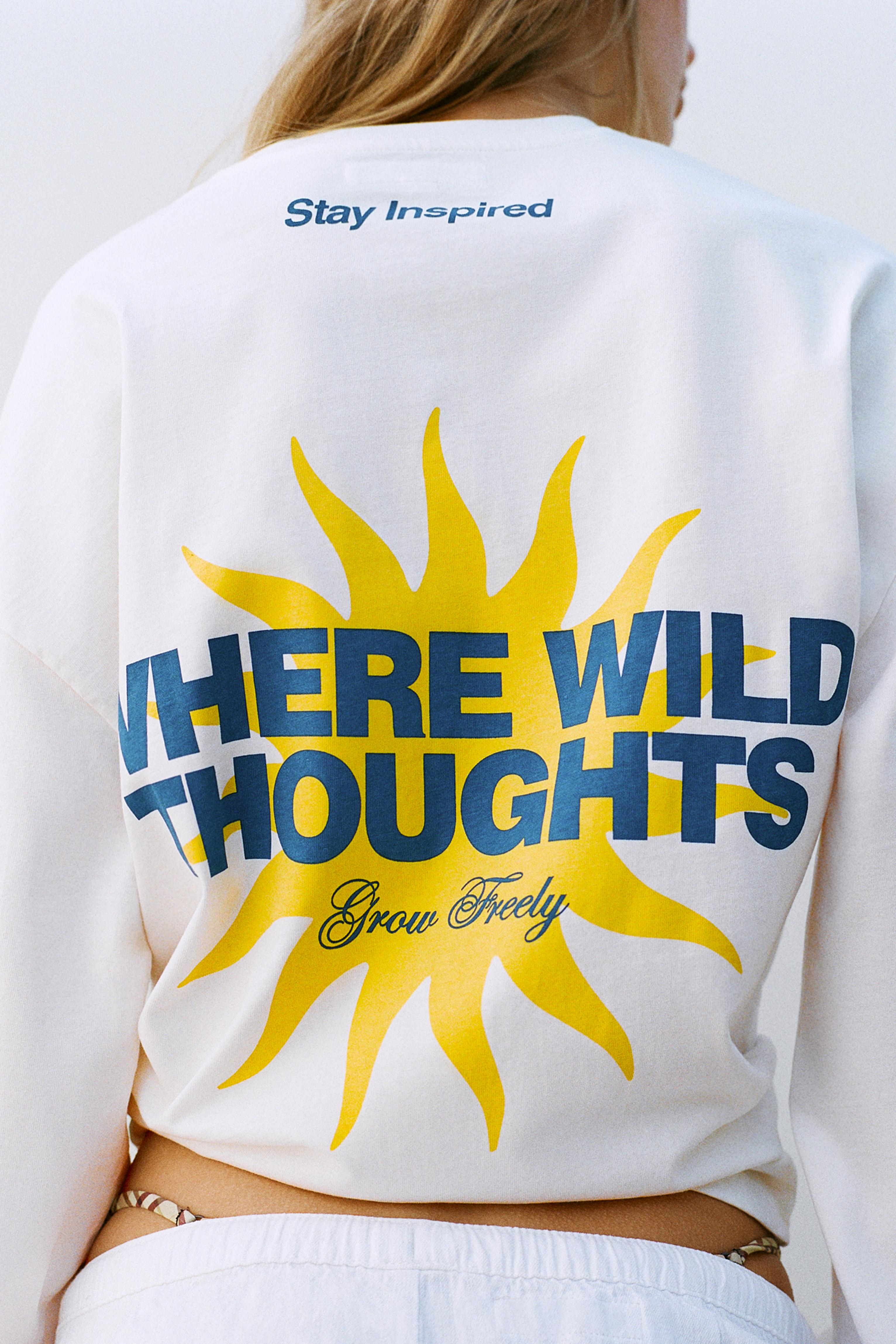 T-Shirt Com Gráfico De Sol