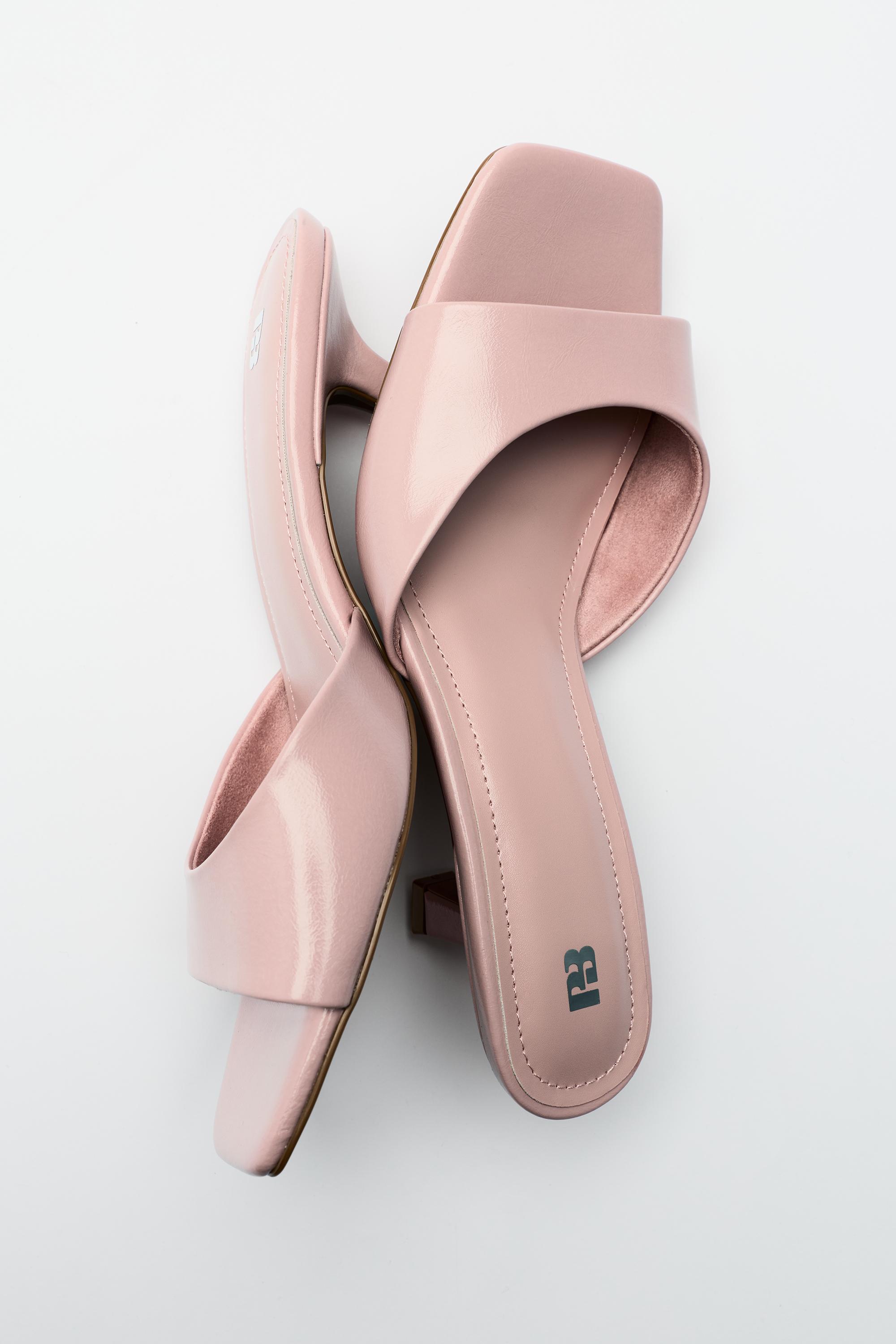 Heeled mule sandals — Pink