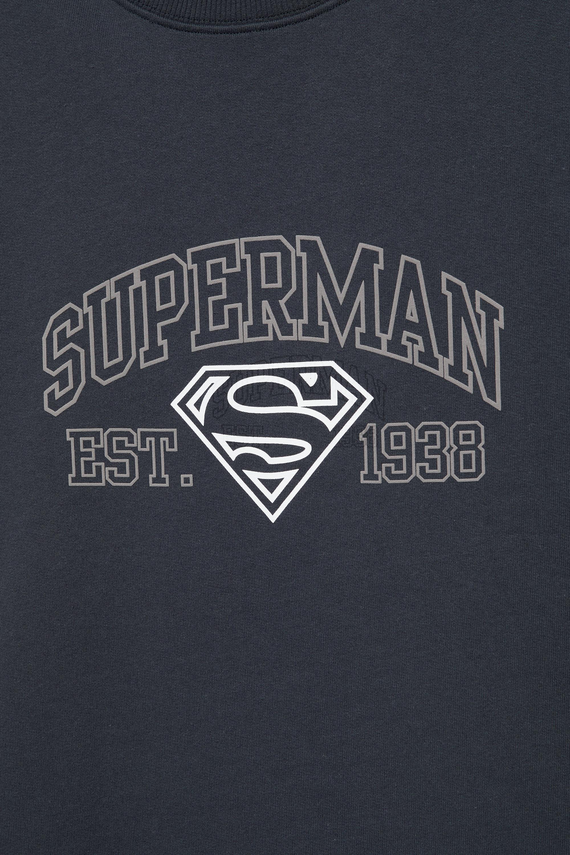 Superman short sleeve sweatshirt — Dark navy