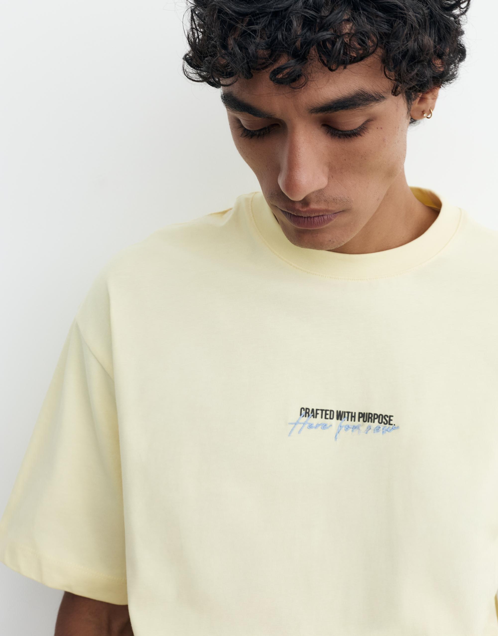 İşlemeli oversize tişört - Görsel 6