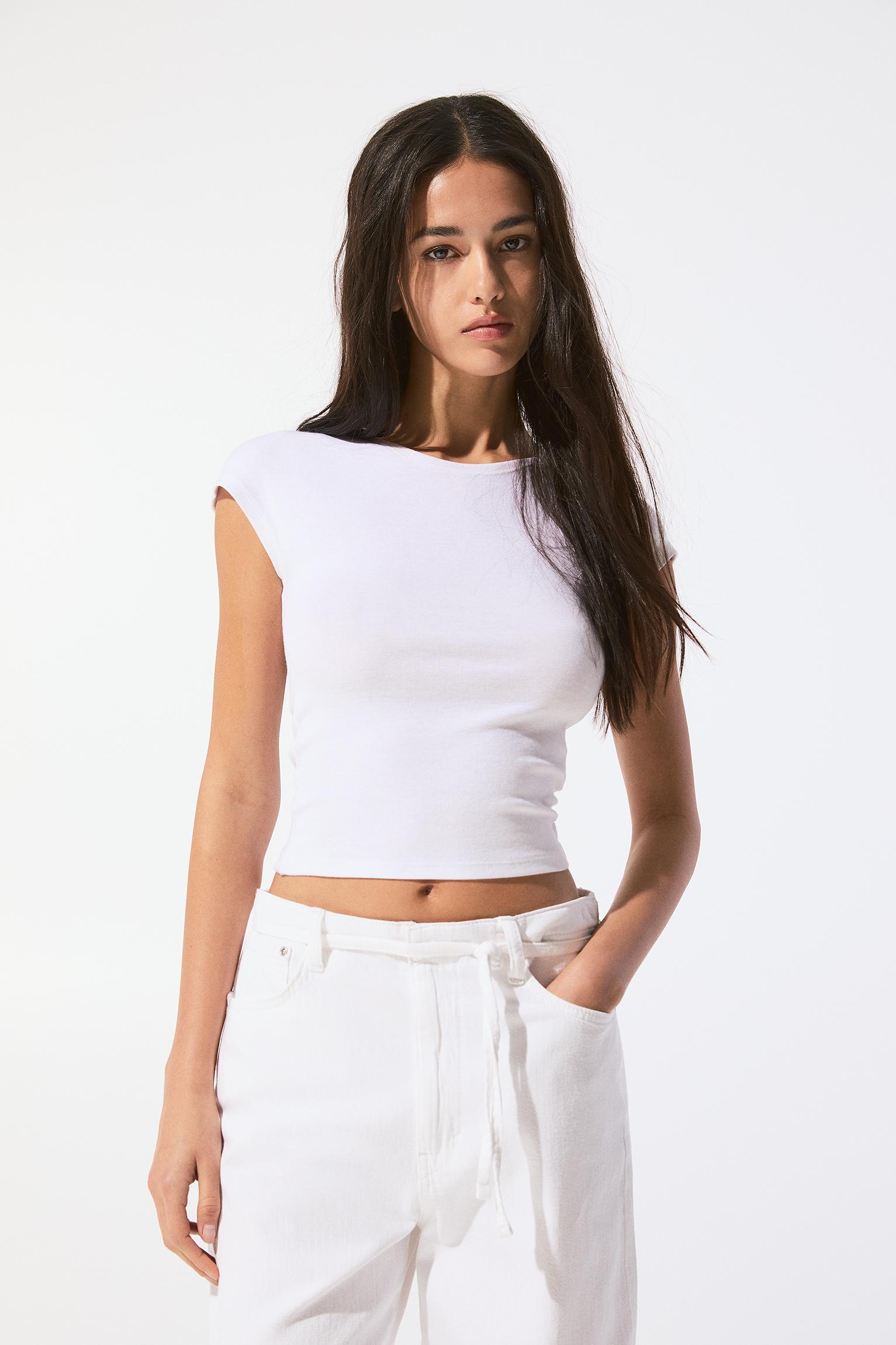 Fitted short sleeve T-shirt — White