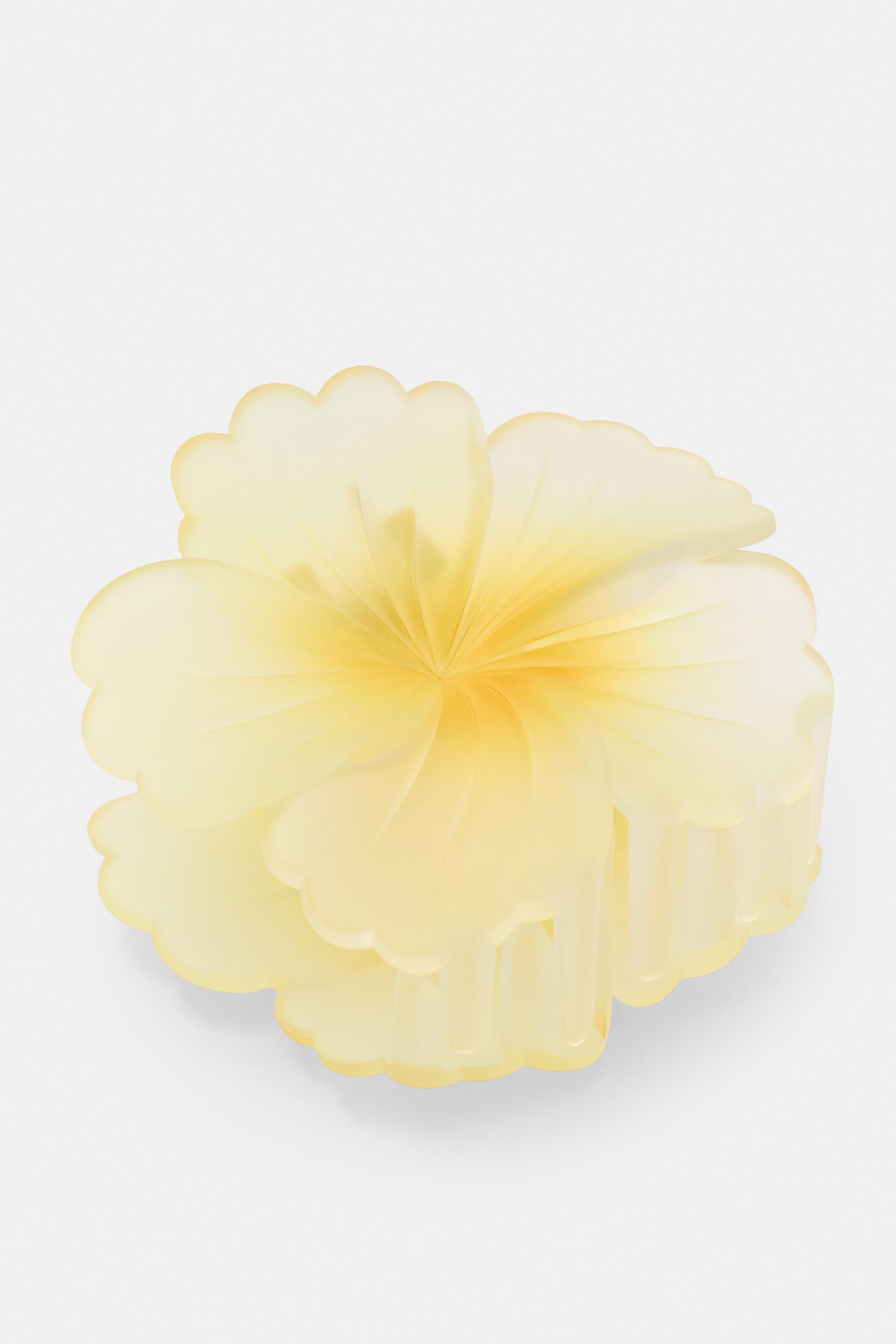 Flower hair clip — Yellow