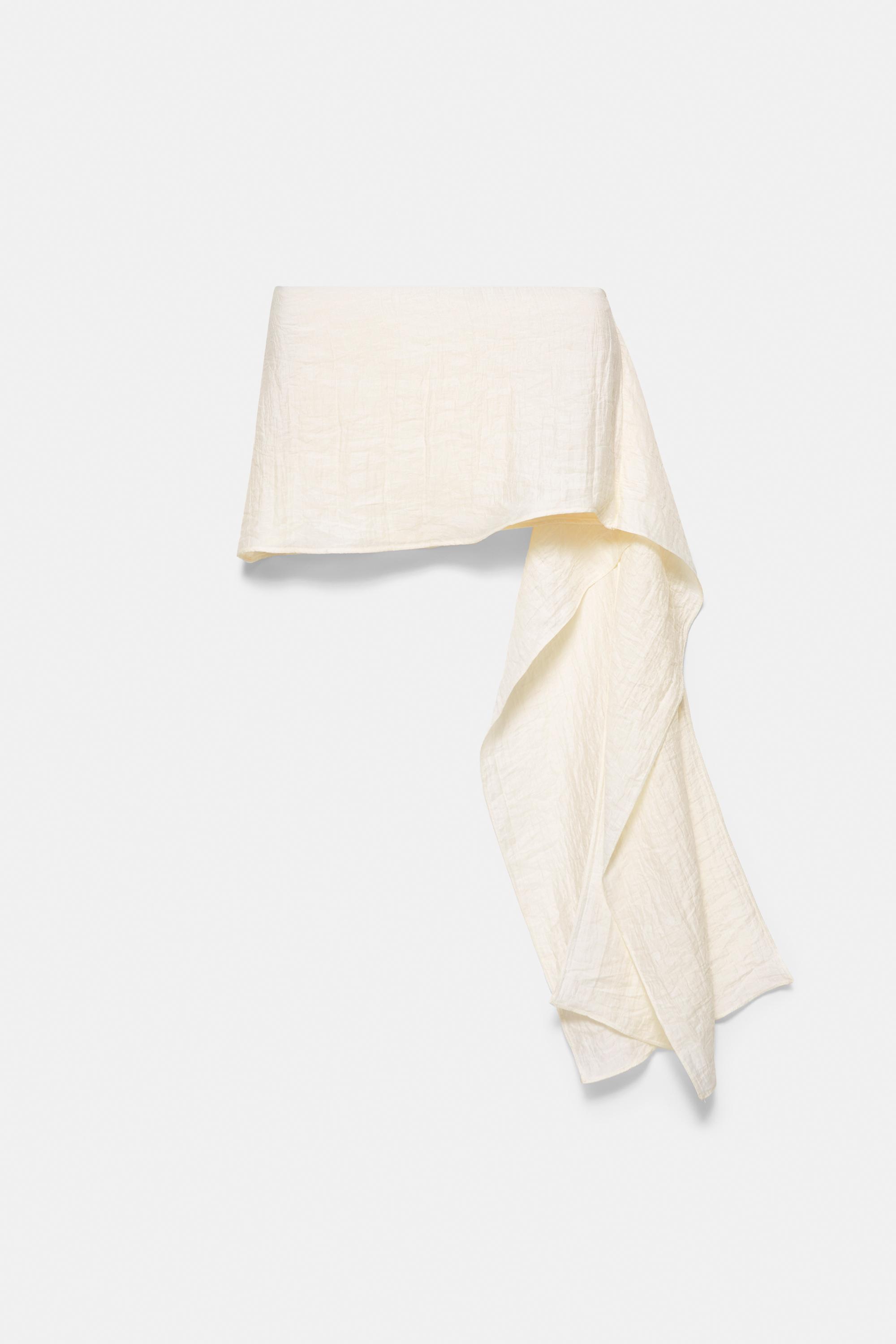 Draped chiffon mini skirt — Ice