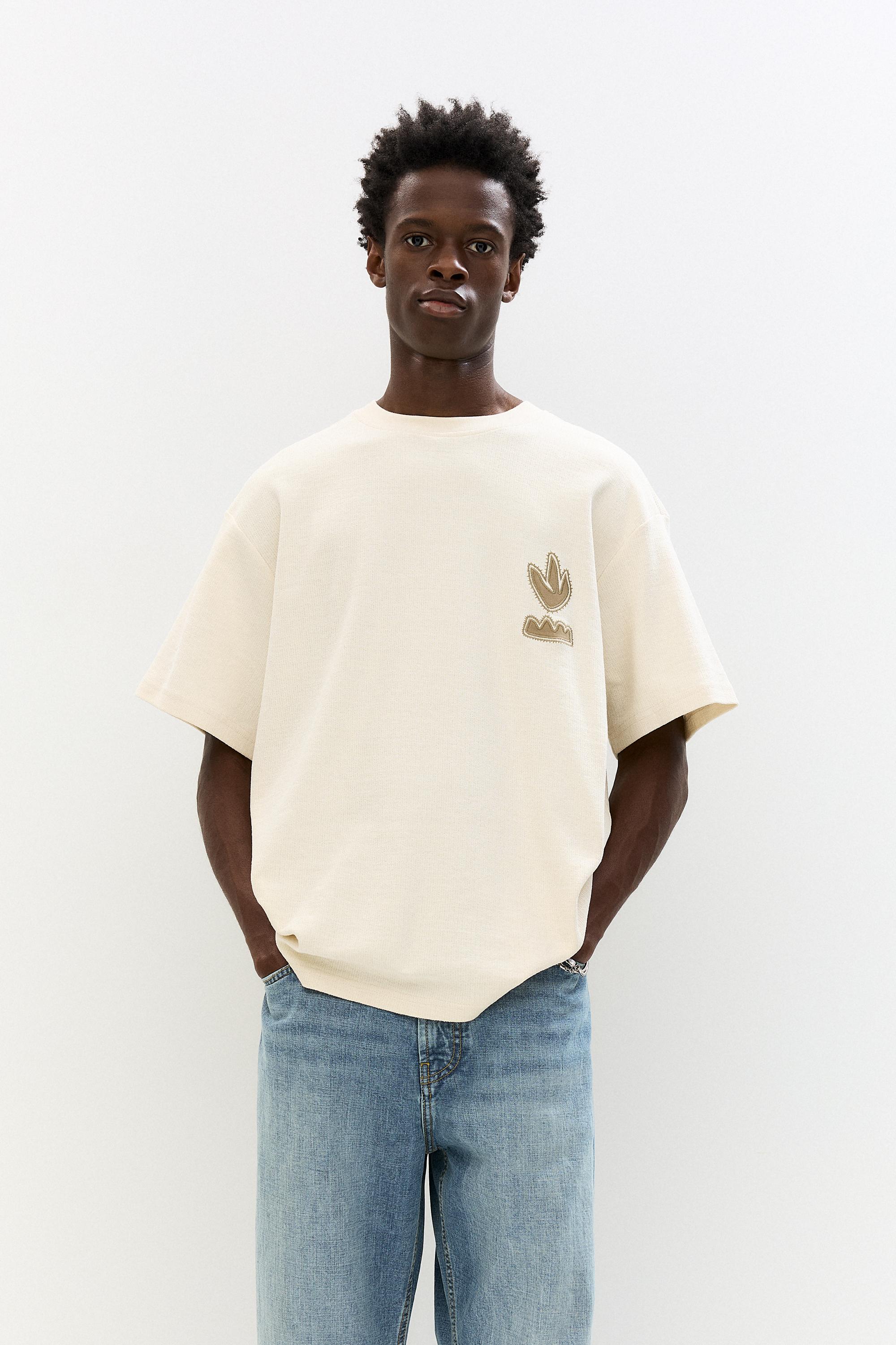 Shirt Mit Pflanzenstickereien