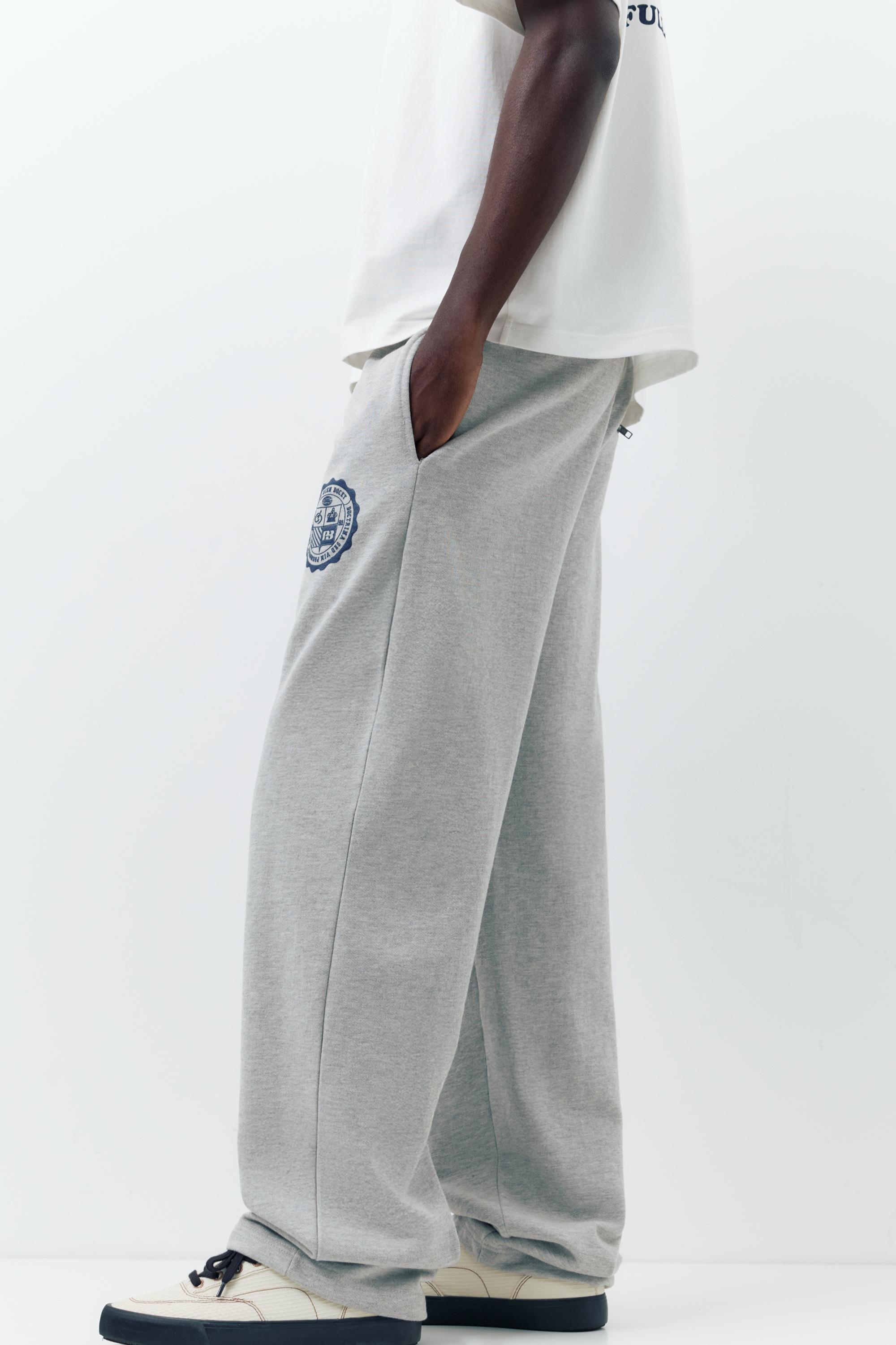 Varsity jogger trousers — Grey marl