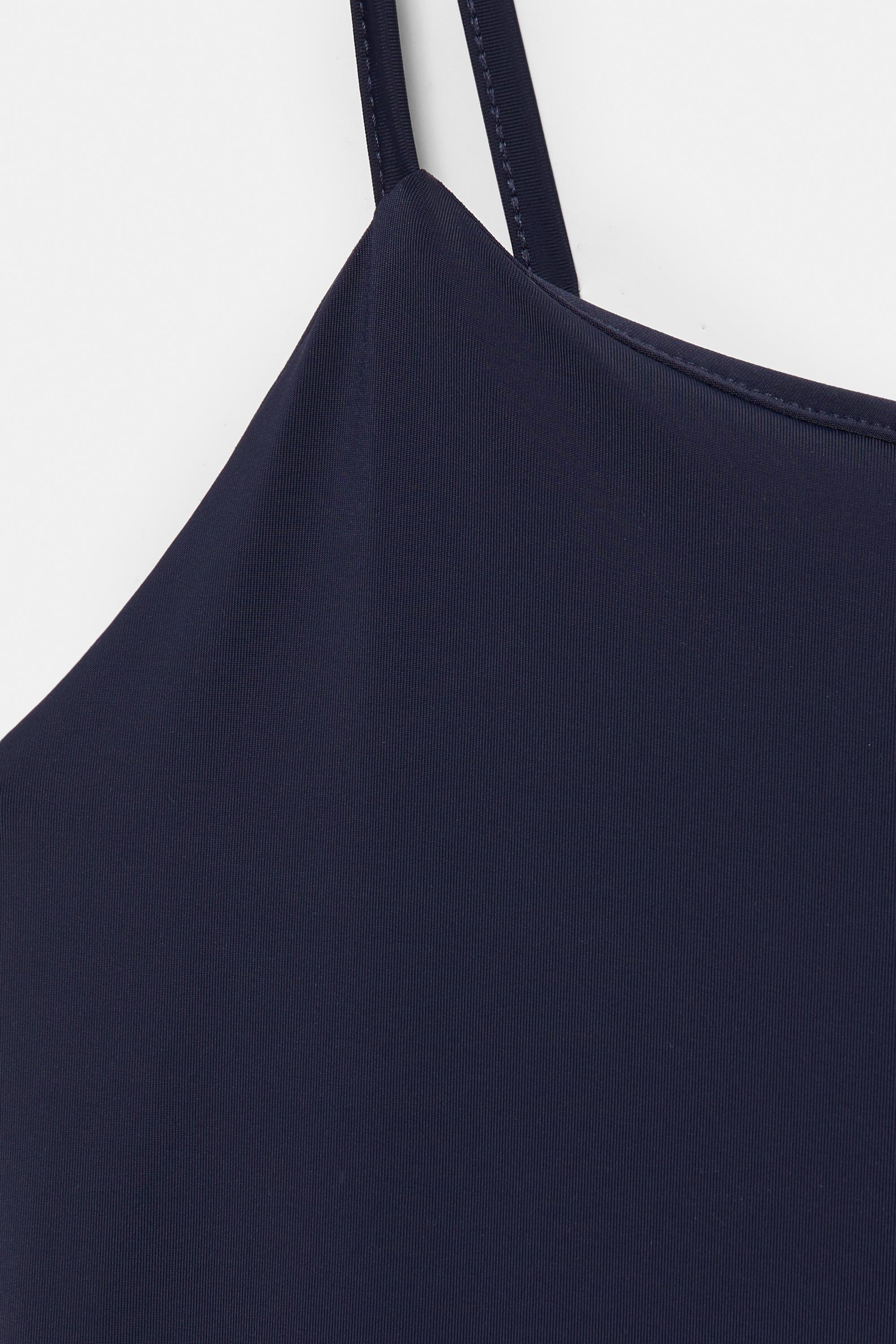 Polyamide strappy midi dress — Navy