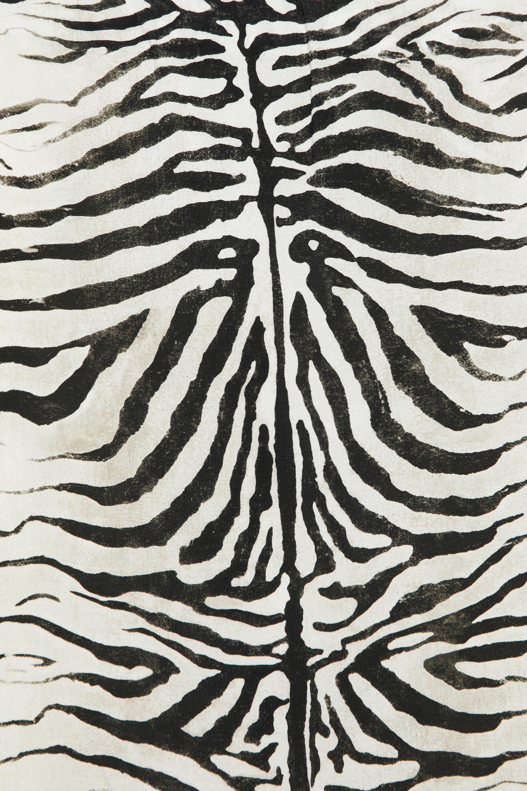 Zebra print midi skirt — Ice