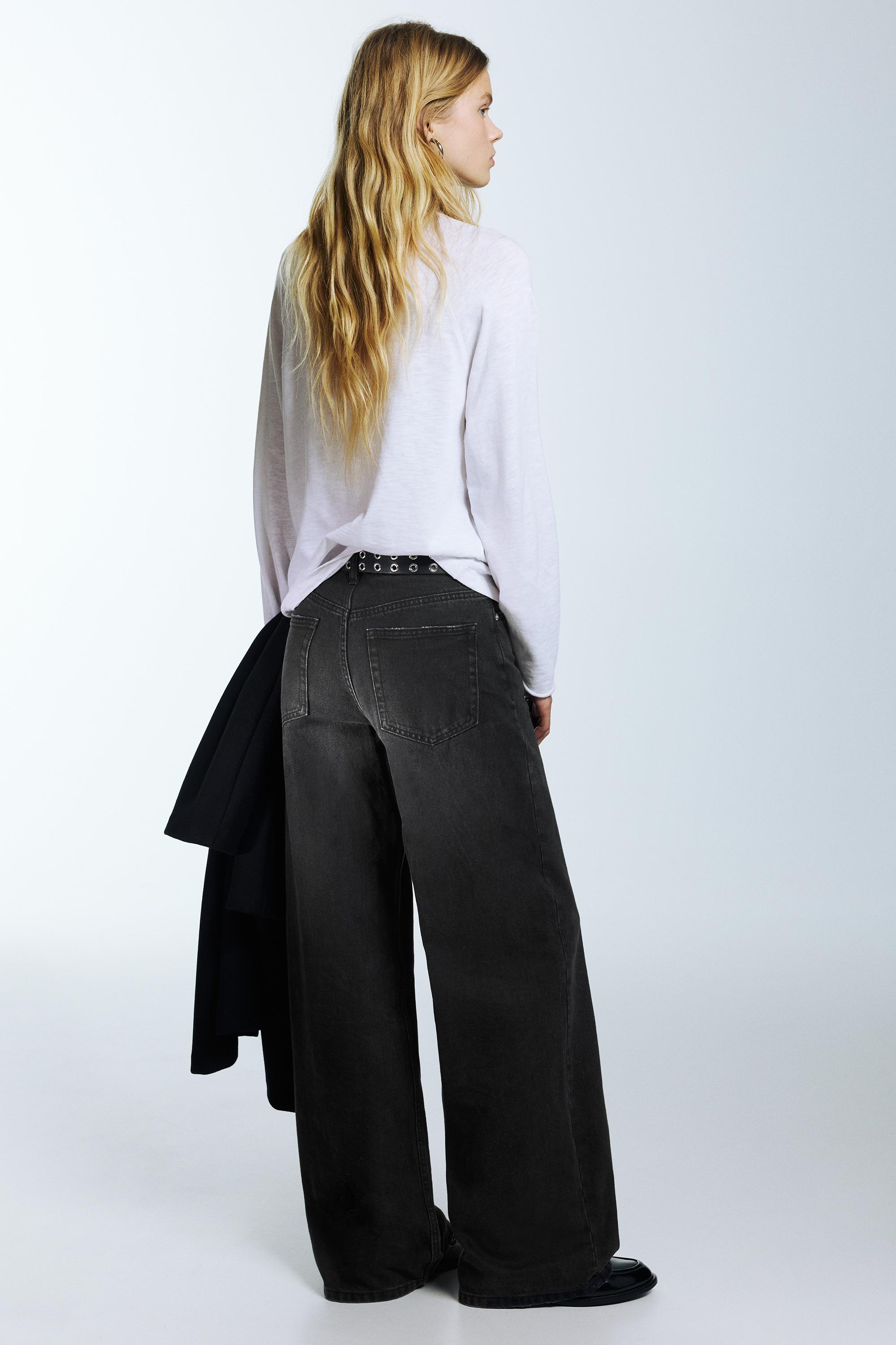 Wide leg yüksek bel jean - Görsel 21