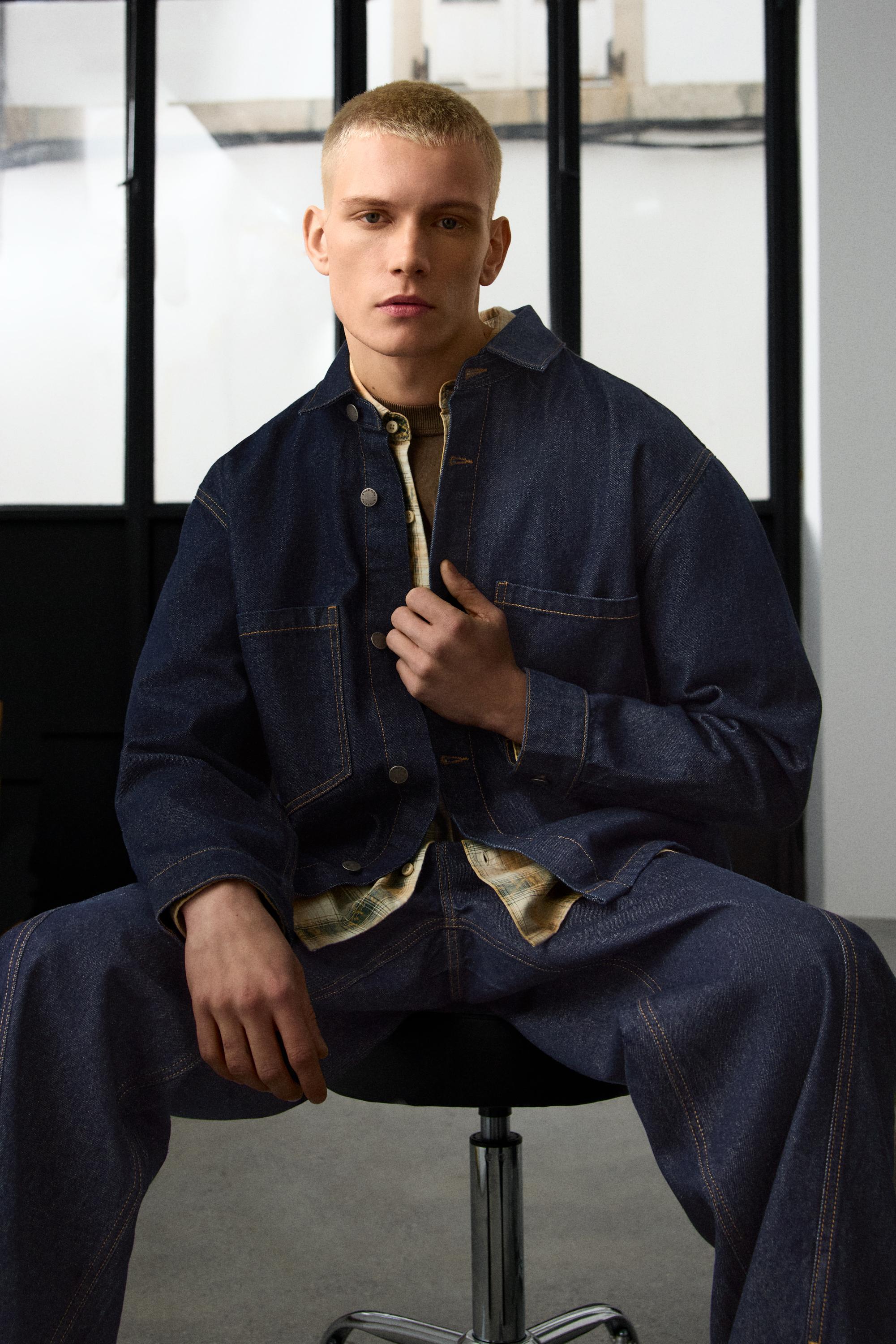 Camisa Denim Com Bolsos