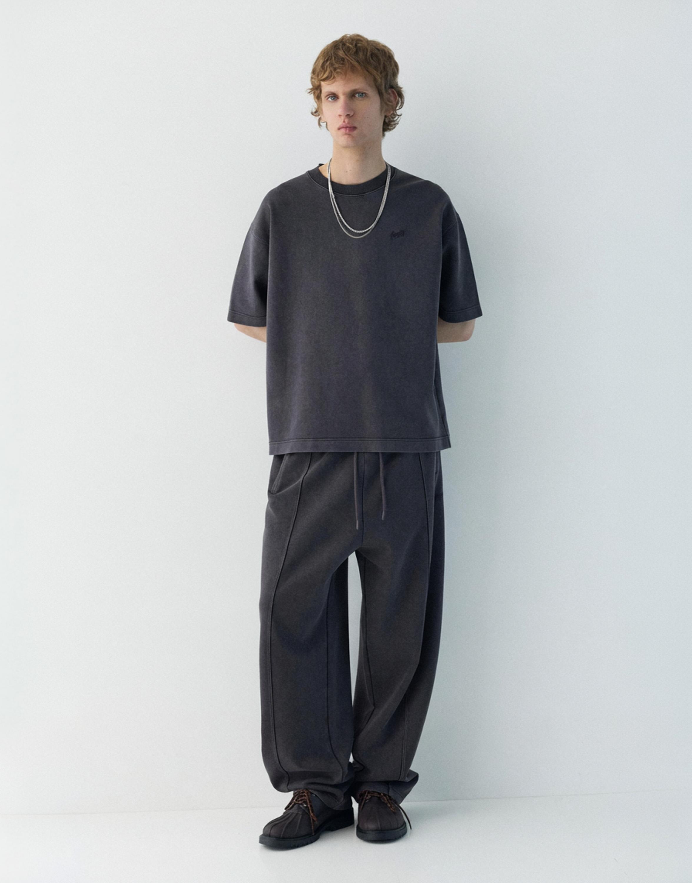 Soluk efektli STWD t-shirt - Görsel 24