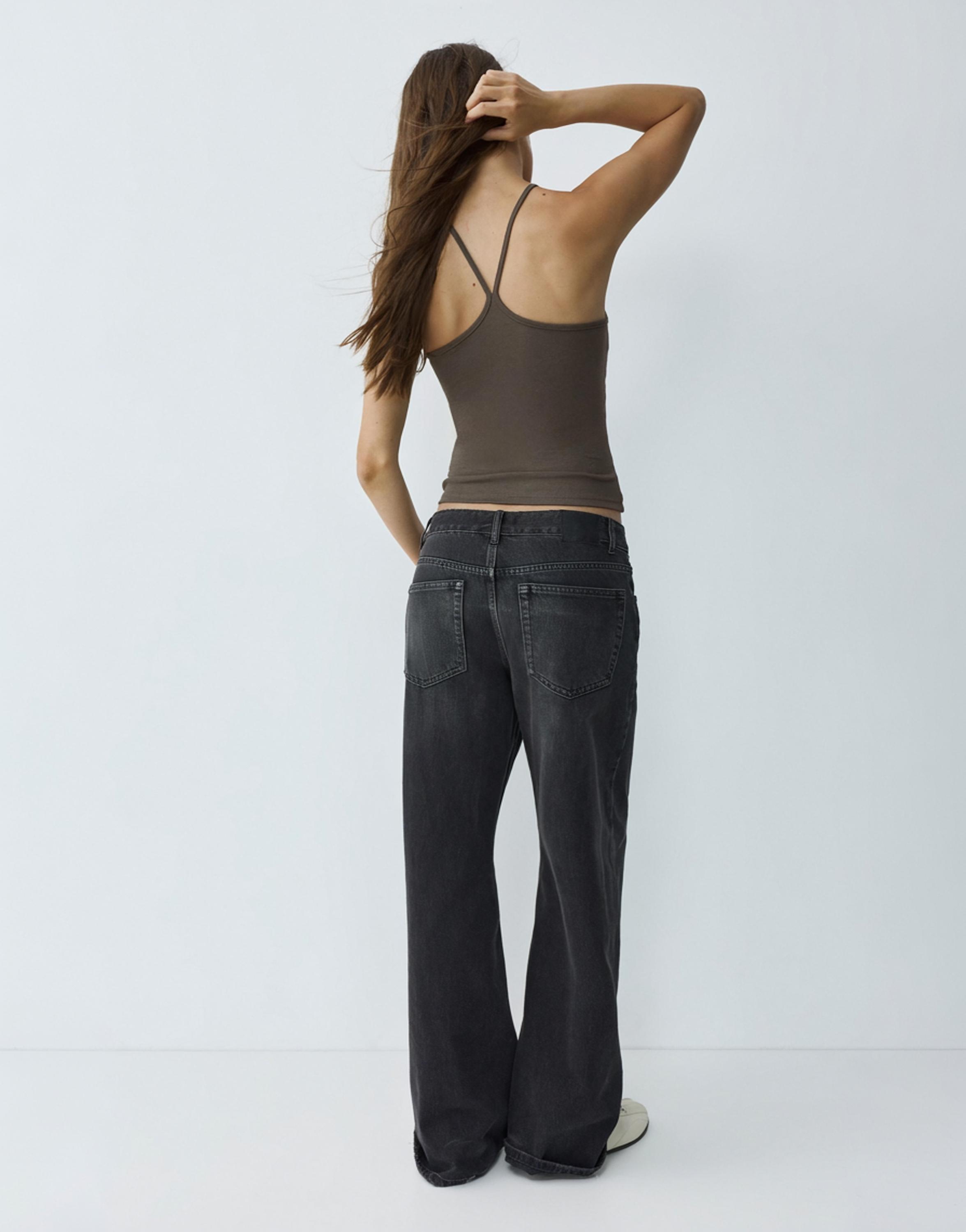 Halter-neck strappy back top — Mink