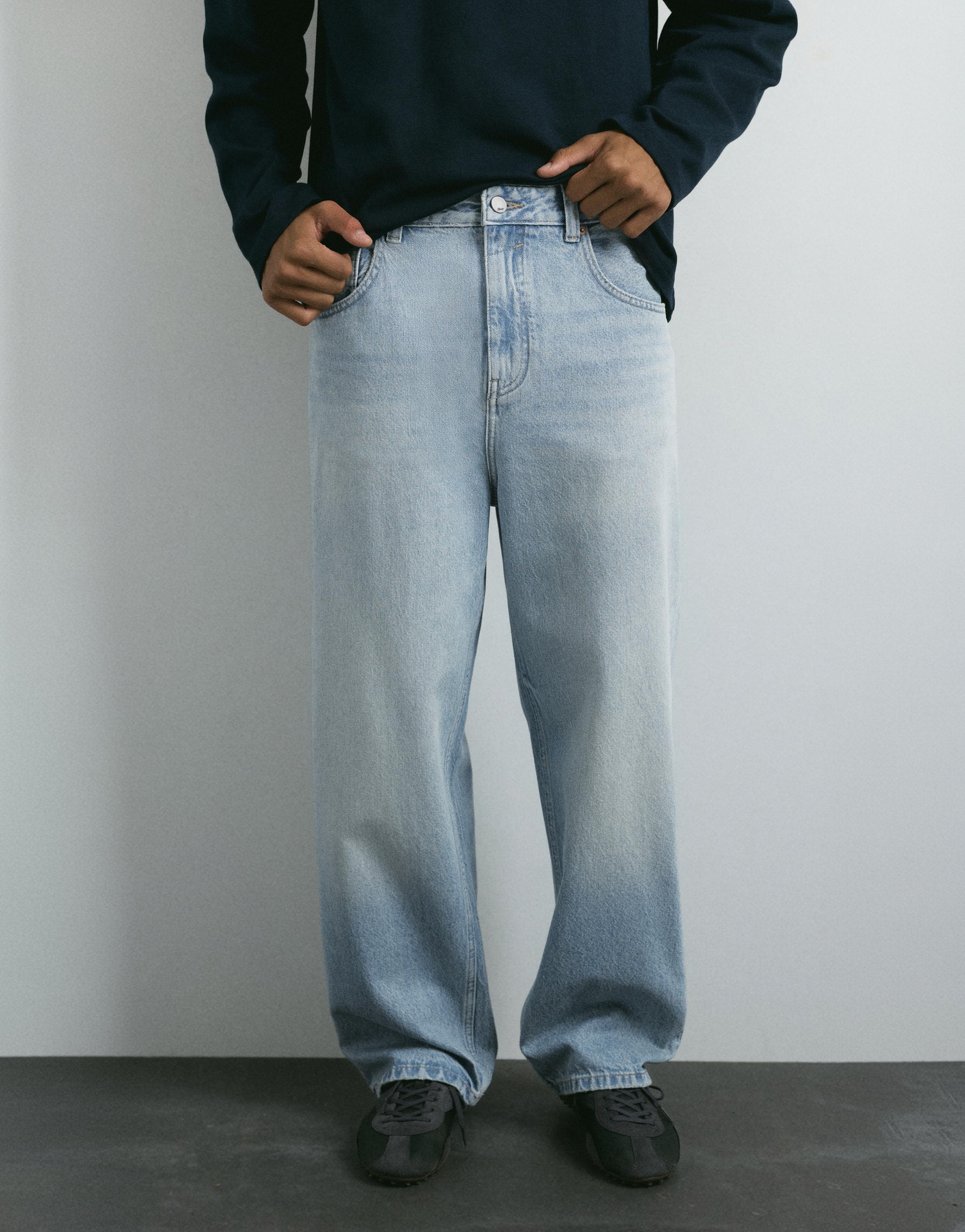 Relaxed baggy jeans — Pale indigo