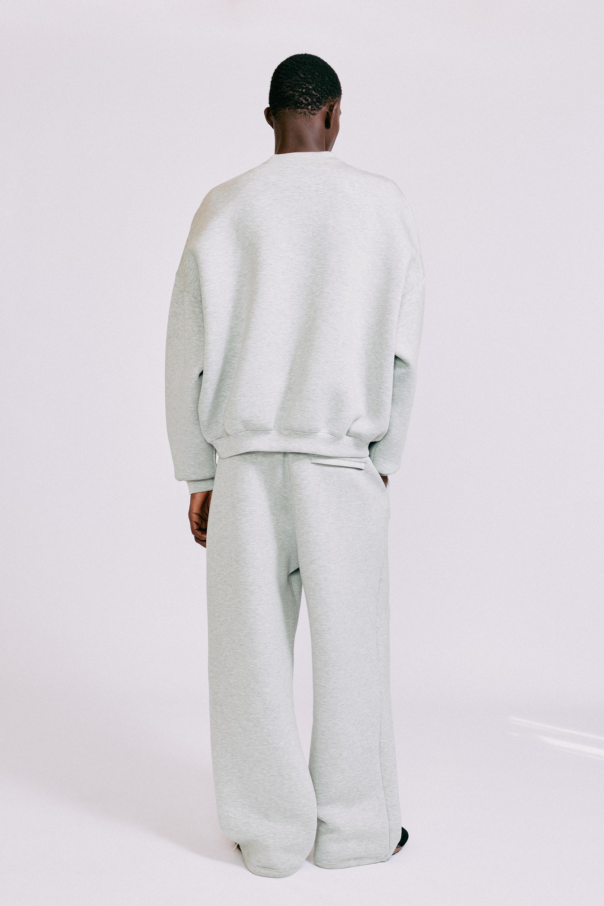 Interlock jogging pants — Grey marl