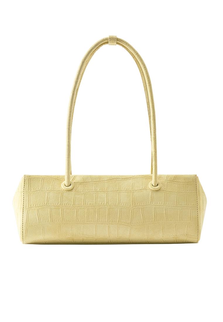 Textured shoulder bag — Yellow