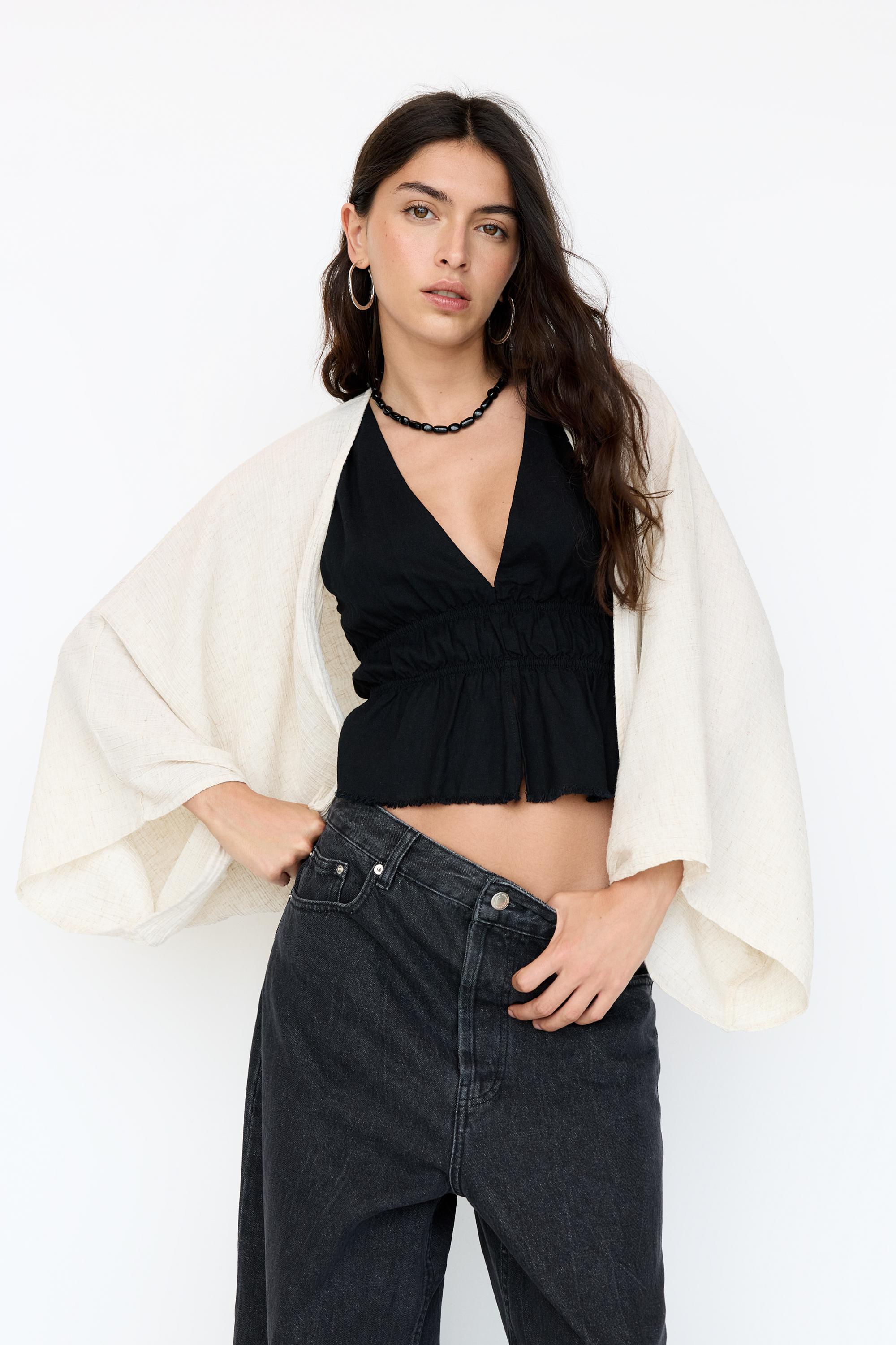 Rustikaler Kurzer Kimono