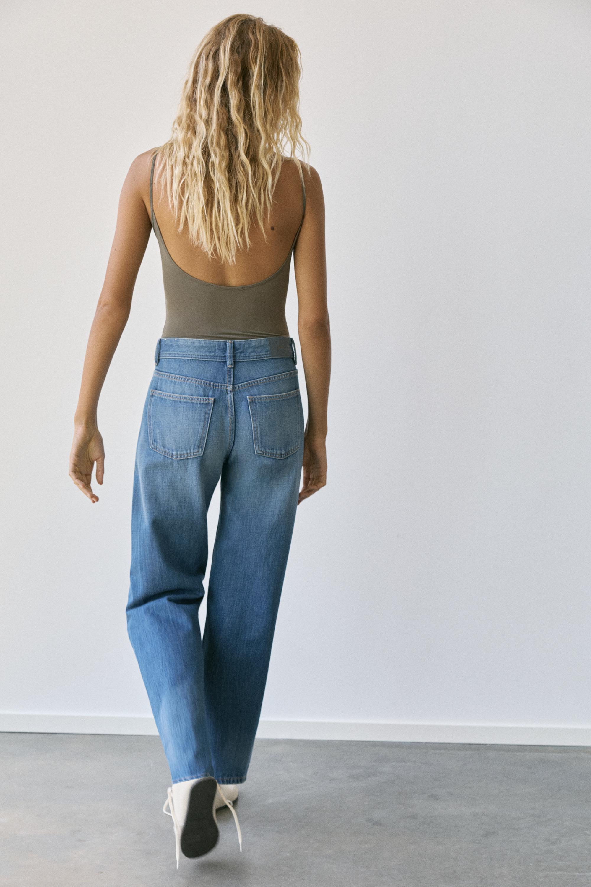 Polyamide bodysuit with thin straps — Green/Grey